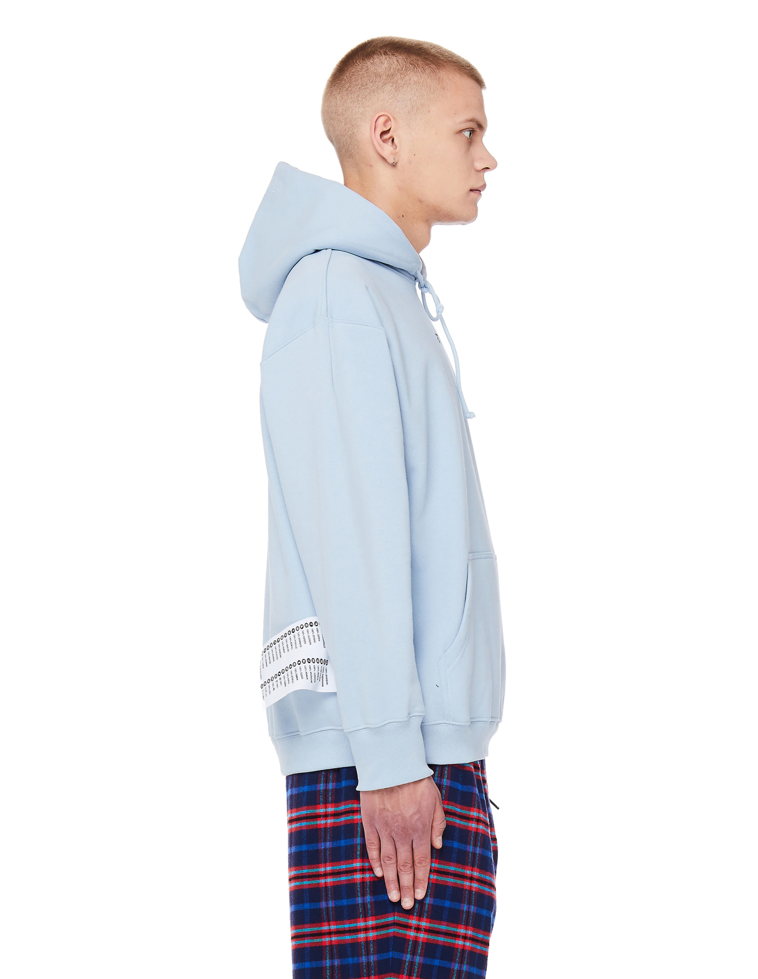 VETEMENTS Light Blue Inverted Logo Hoodie