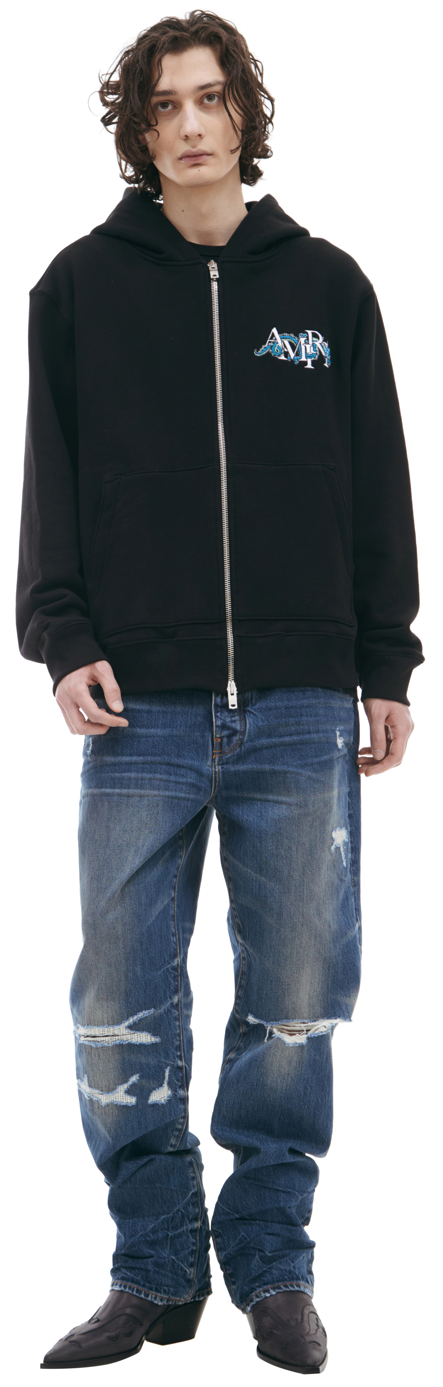 AMIRI Black hoodie with zipper