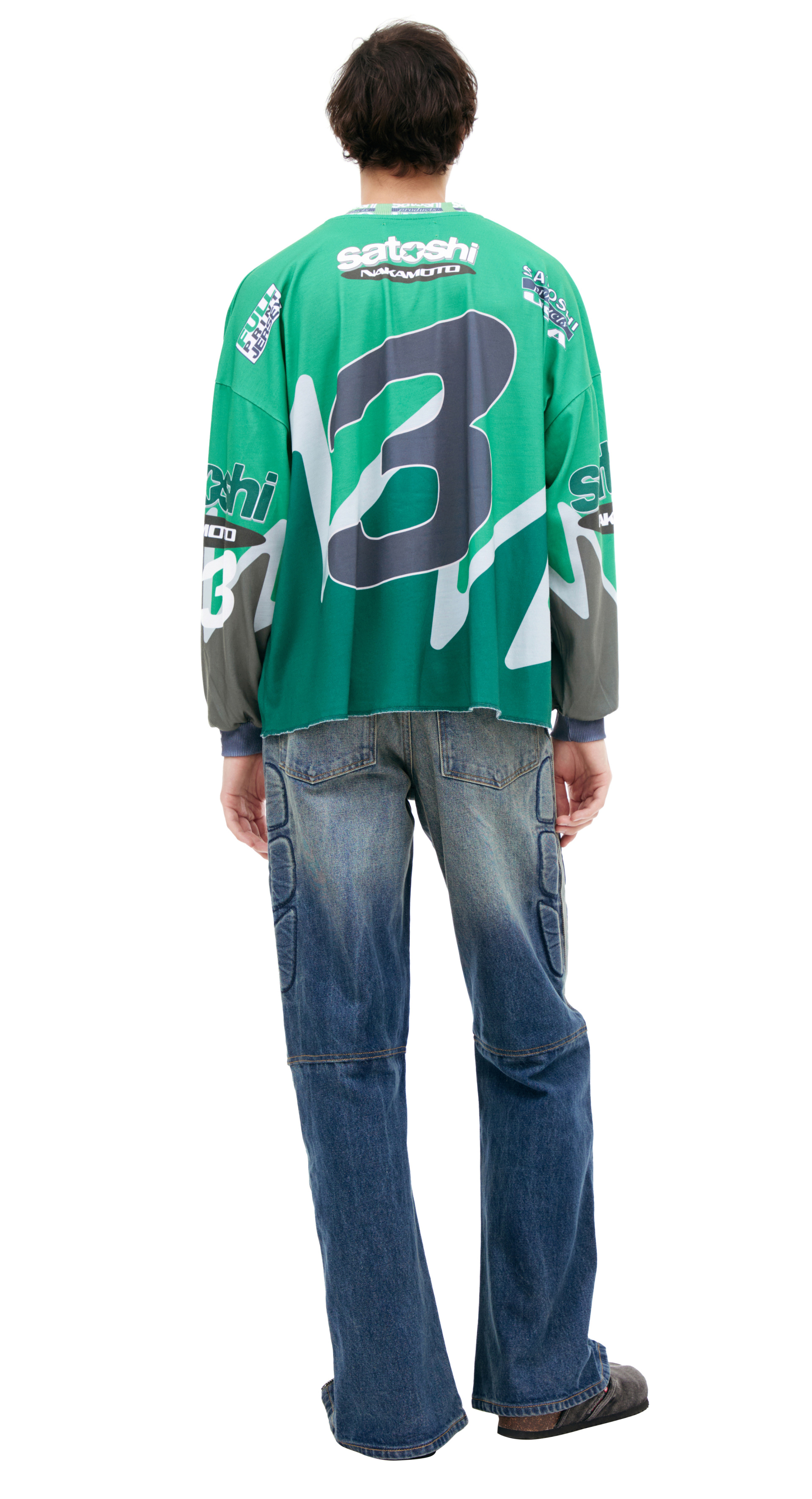 Satoshi Nakamoto Green logo longsleeve