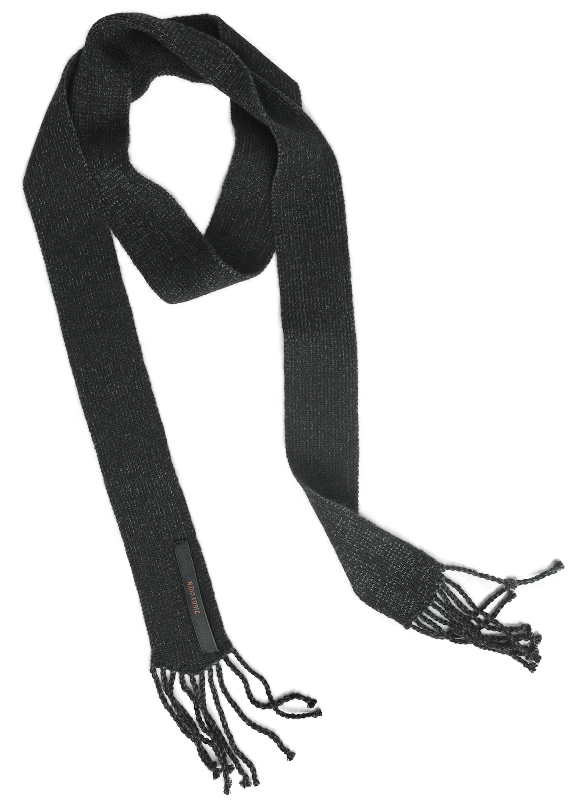 Ziggy Chen cashmere scarf with fringe