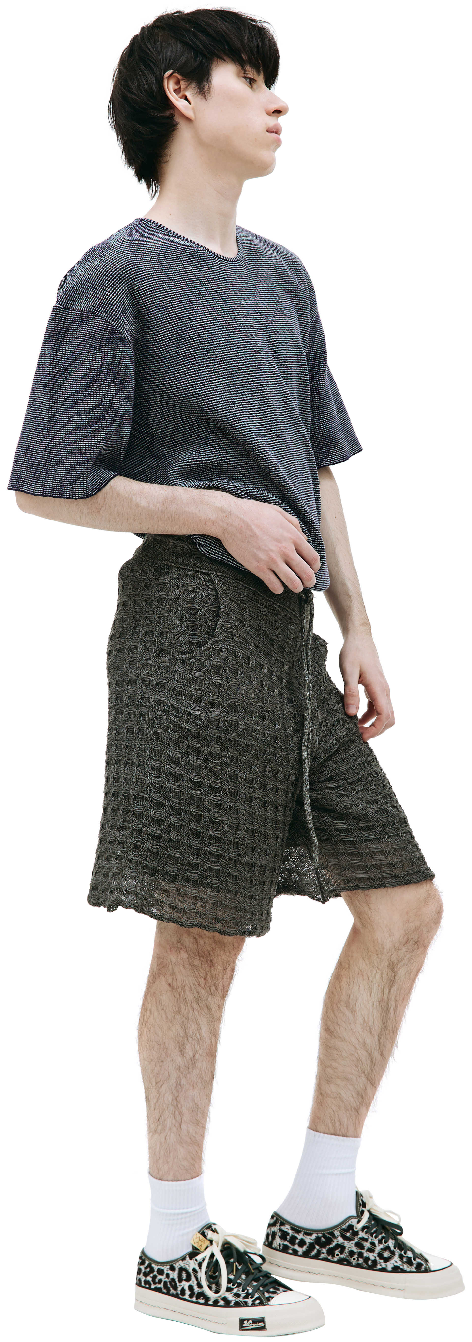 Isa Boulder Grey knit shorts