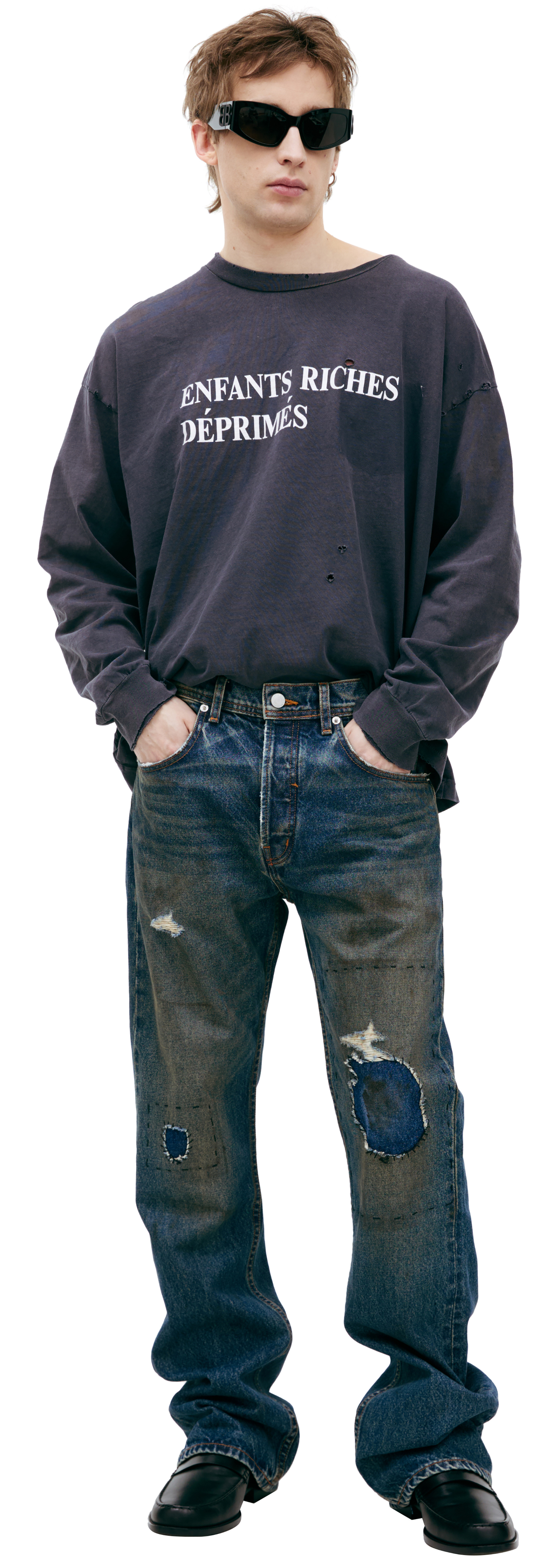 Enfants Riches Déprimés Blue jeans with mud effect