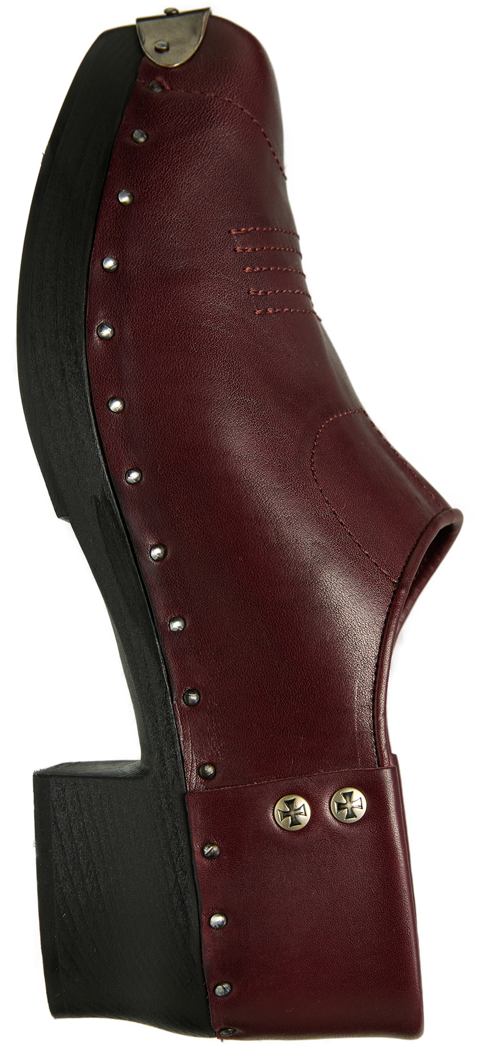 Enfants Riches Déprimés Burgundy leather clogs