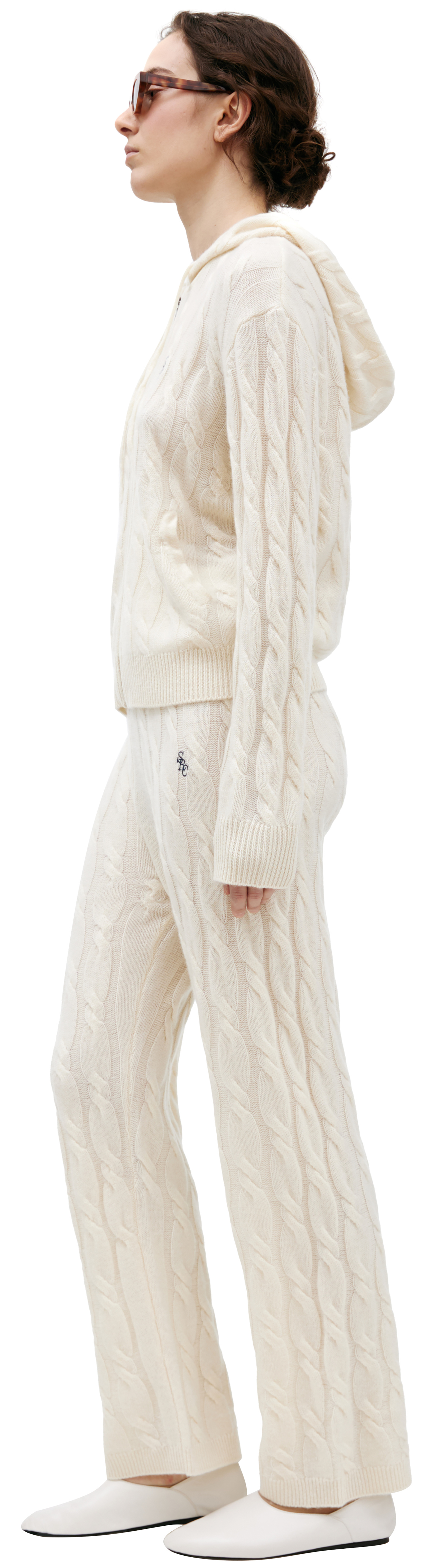 SPORTY & RICH Cashmere knit hoodie