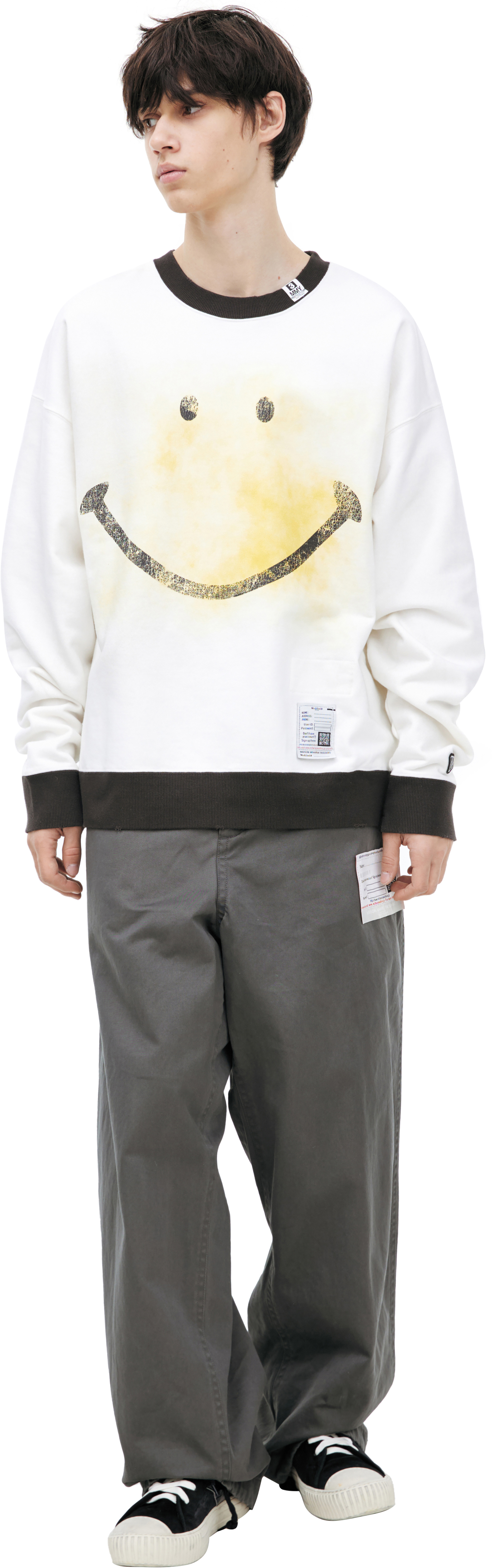 Maison Mihara Yasuhiro White print sweatshirt