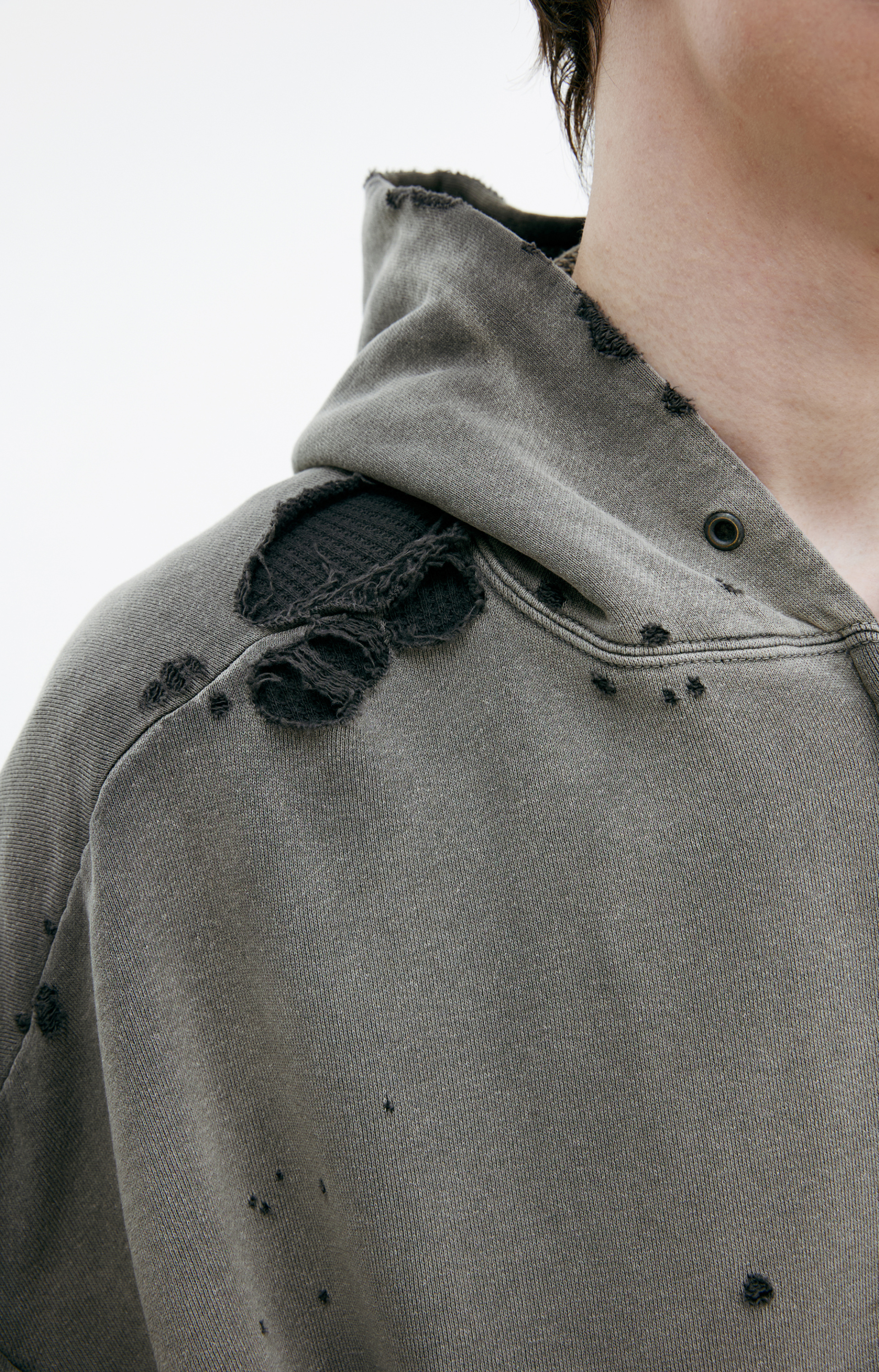 Saint Mxxxxxx Hoodie with ripped effect