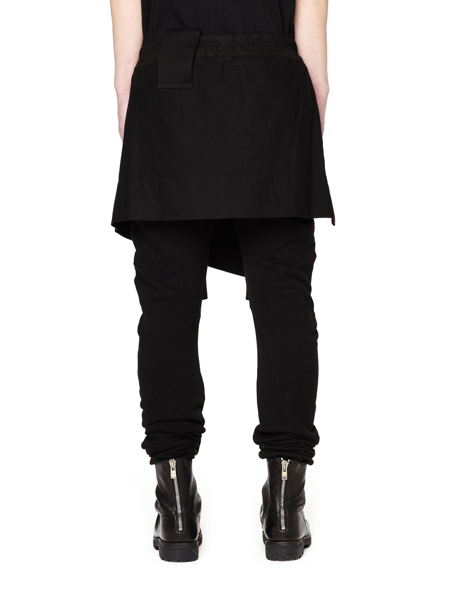 Julius Multi-layered cotton sweatpants with skirt