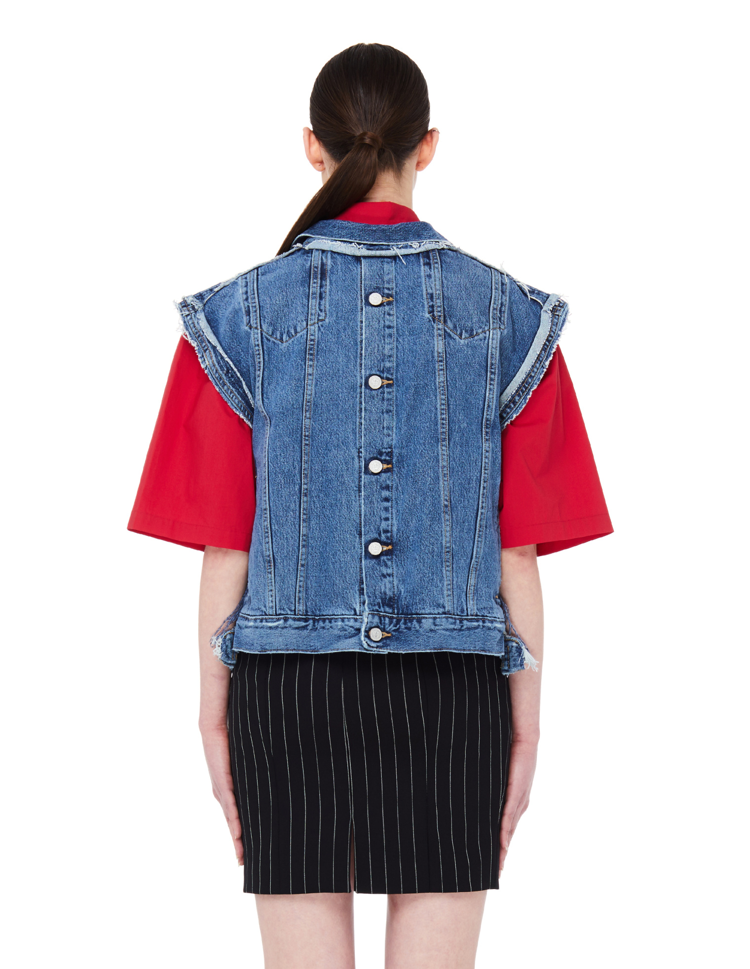 VETEMENTS Жилет из выстиранного денима