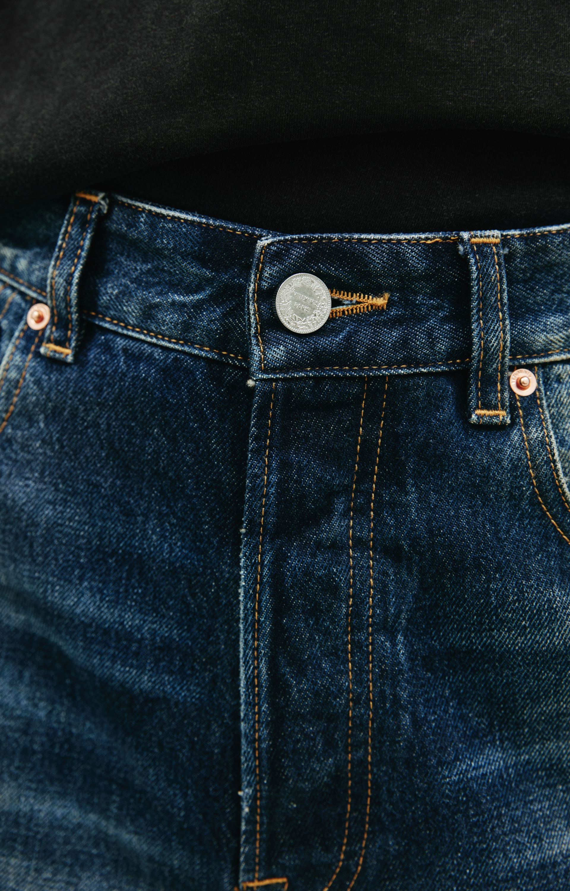 VETEMENTS Navy blue baggy jeans