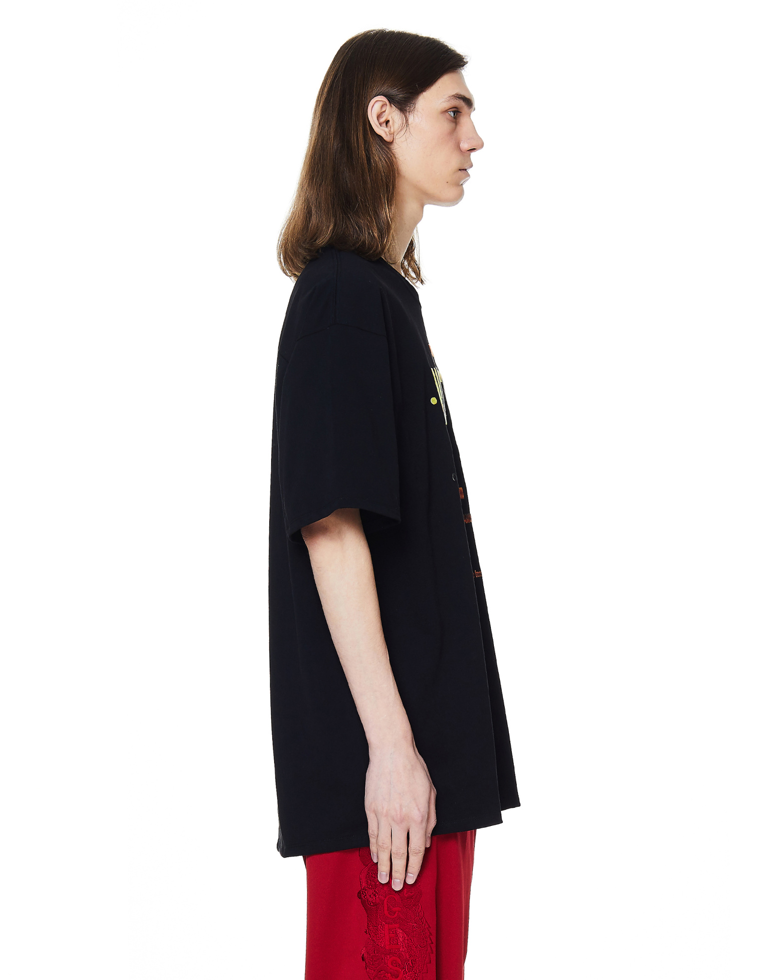 Doublet Black Cotton Hidden Message T-Shirt