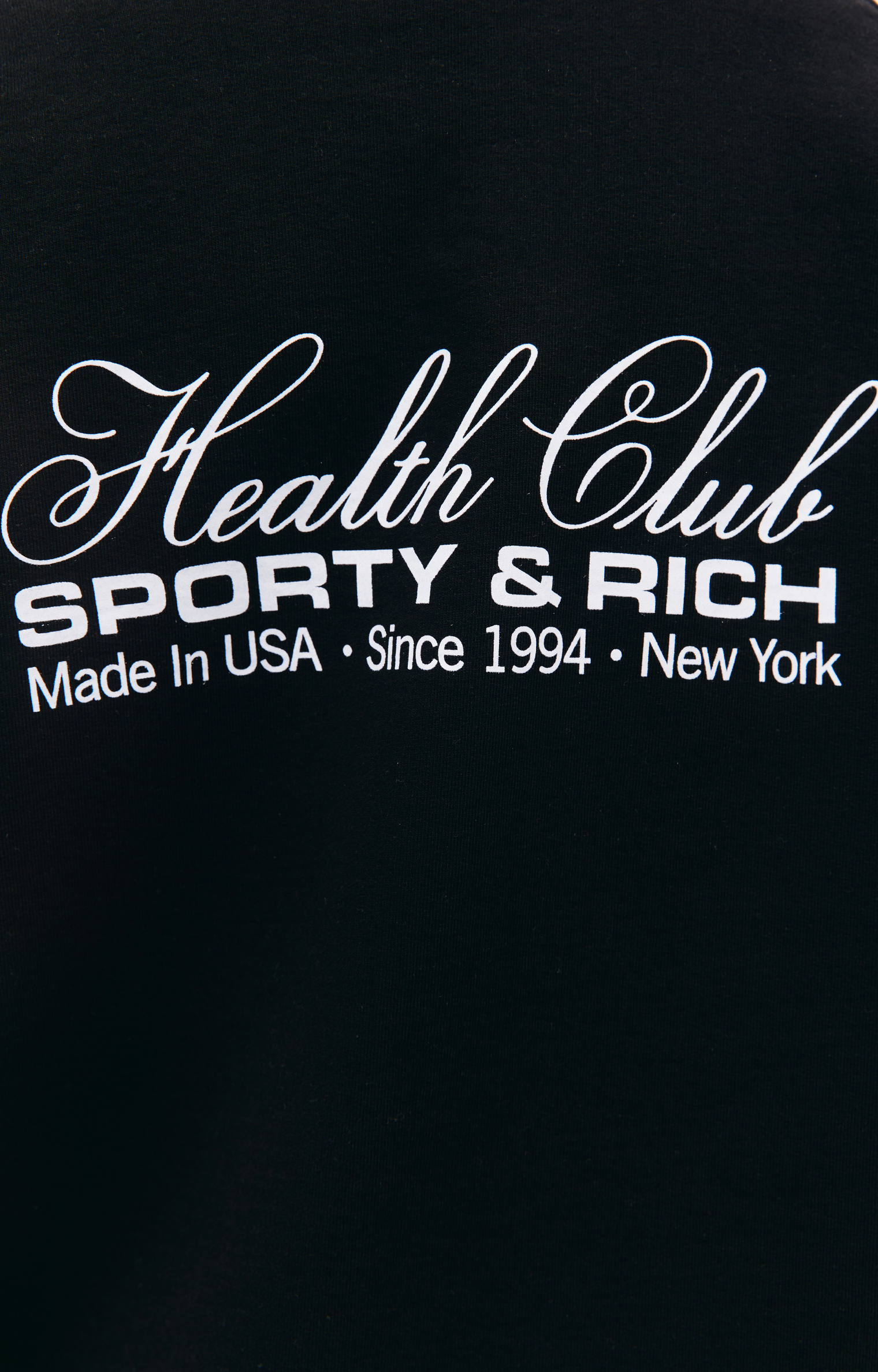 SPORTY & RICH Black \'Health Club\' sweatshirt