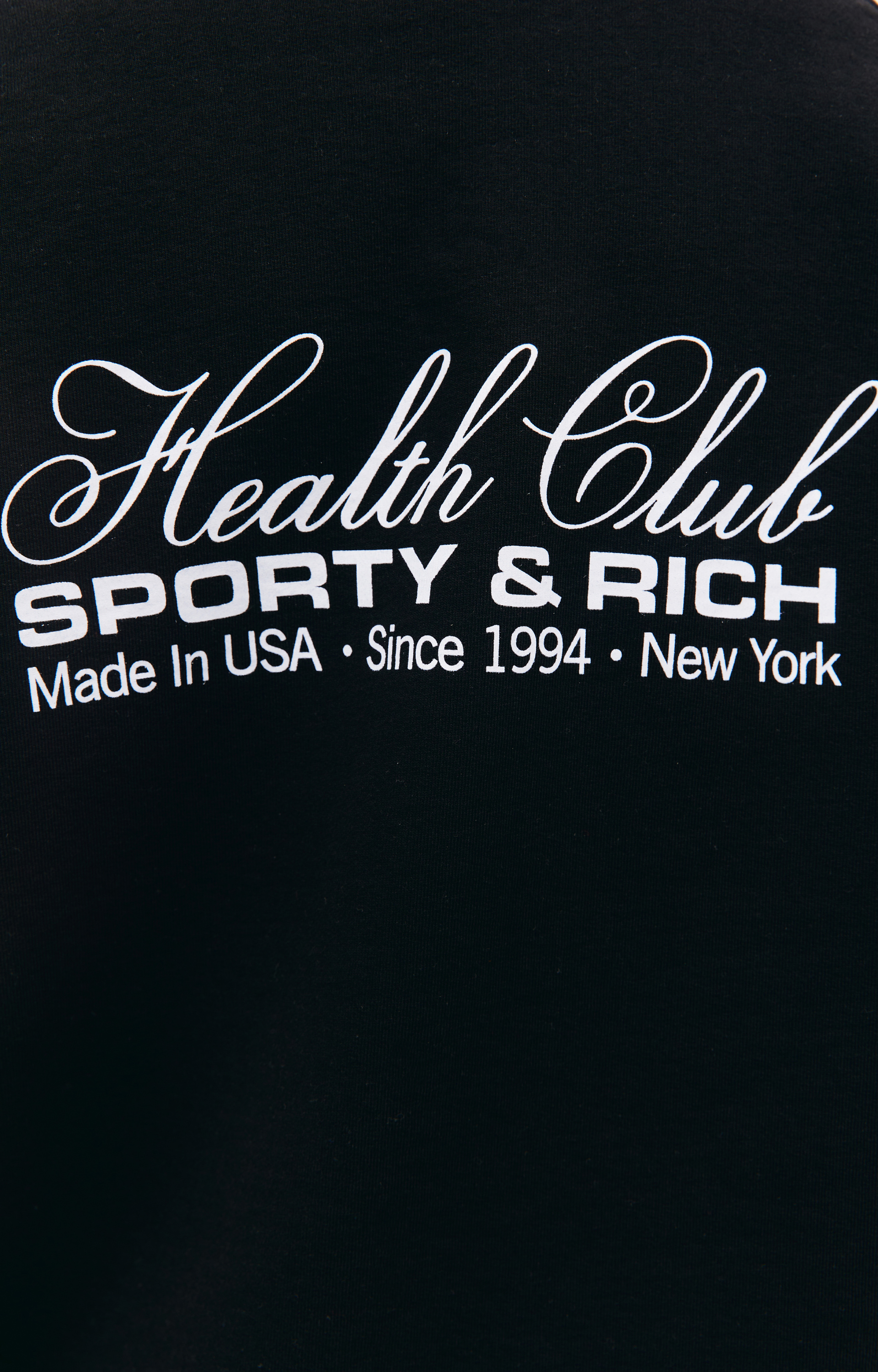 SPORTY & RICH Black \'Health Club\' sweatshirt