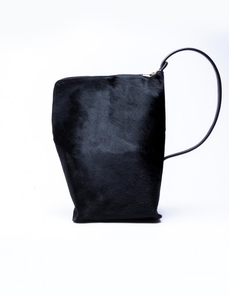 Rick Owens Pony fur trimmed backpack