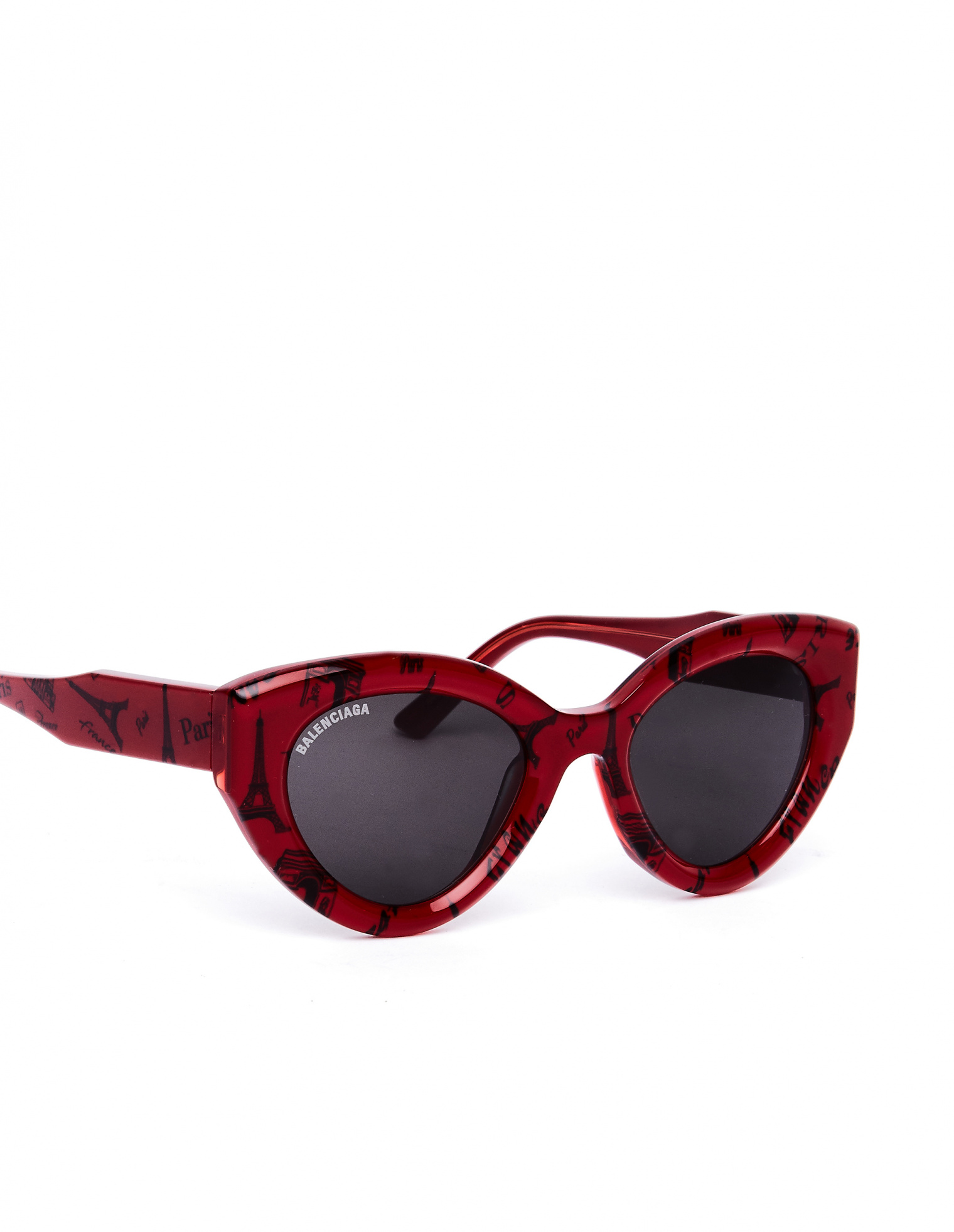 Balenciaga Красные очки с принтом Paris
