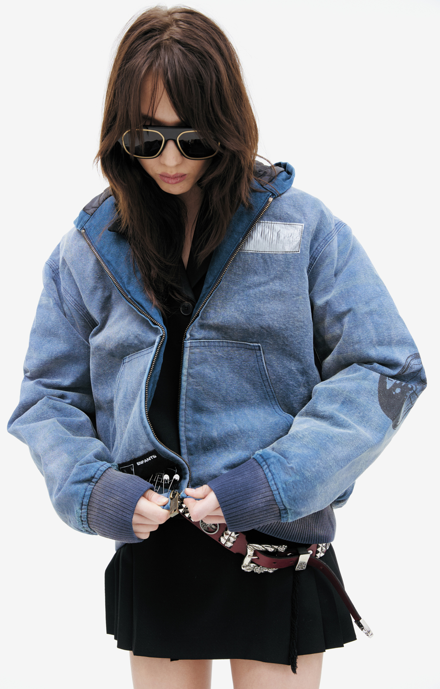 Buy Enfants Riches Déprimés women blue war started hooded work