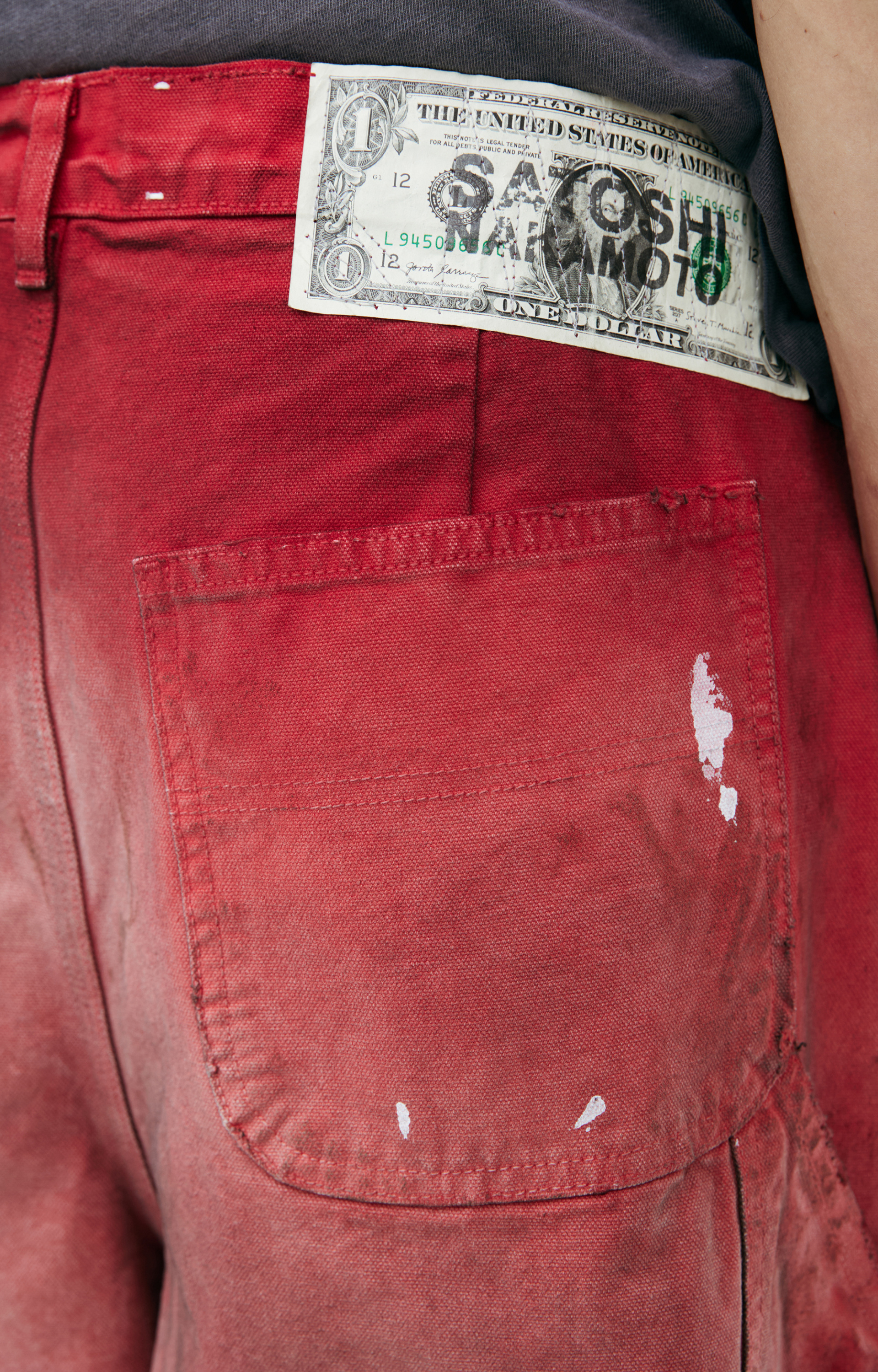 Satoshi Nakamoto Denim shorts with rivets