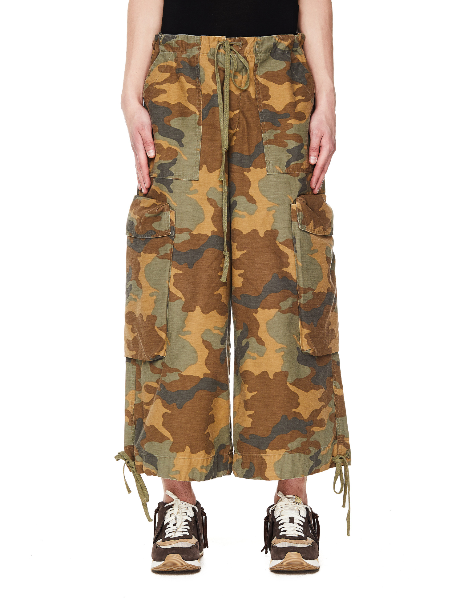 Greg Lauren Cotton Camo Trousers
