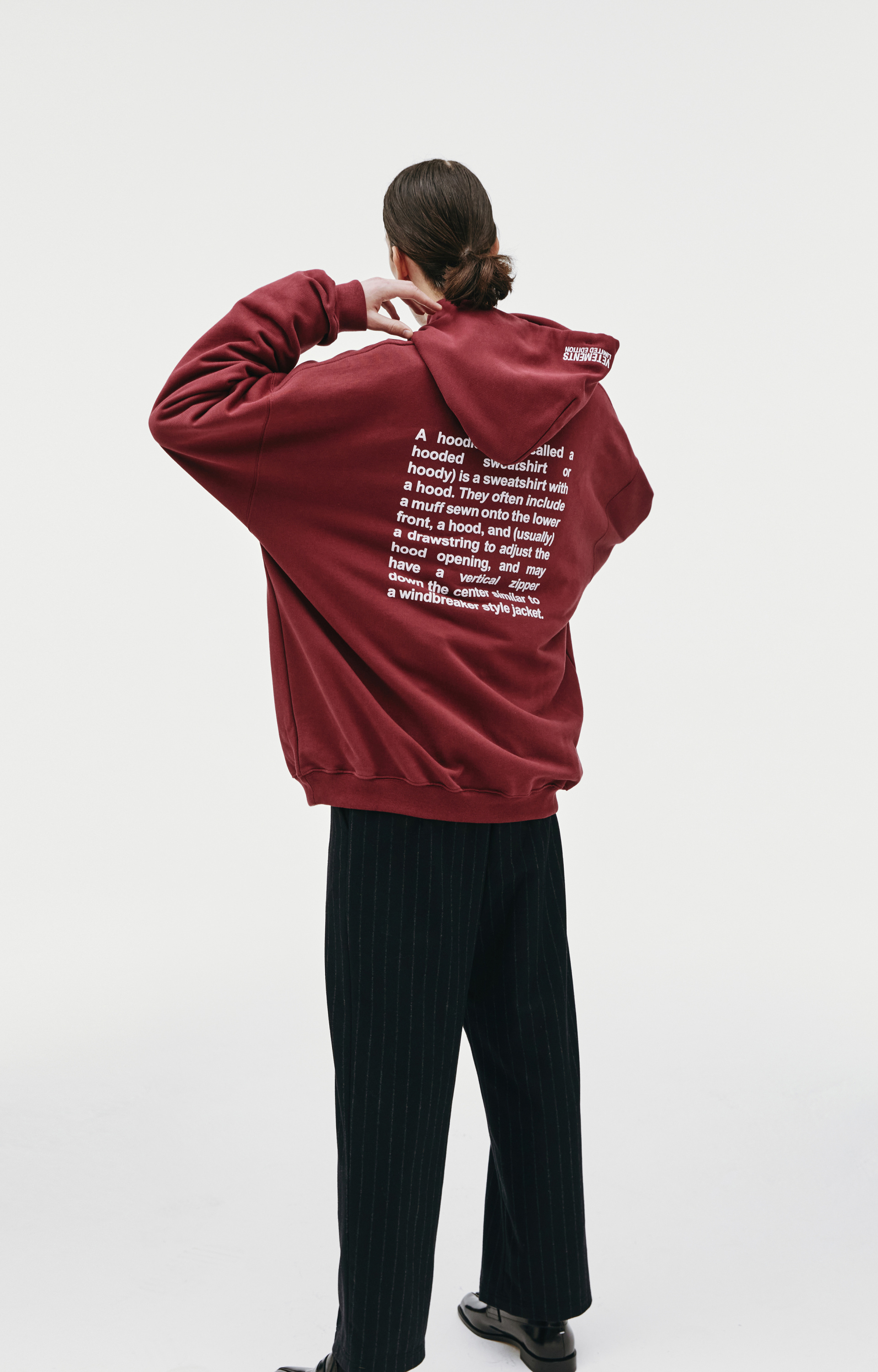 VETEMENTS Burgundy Definition Hoodie