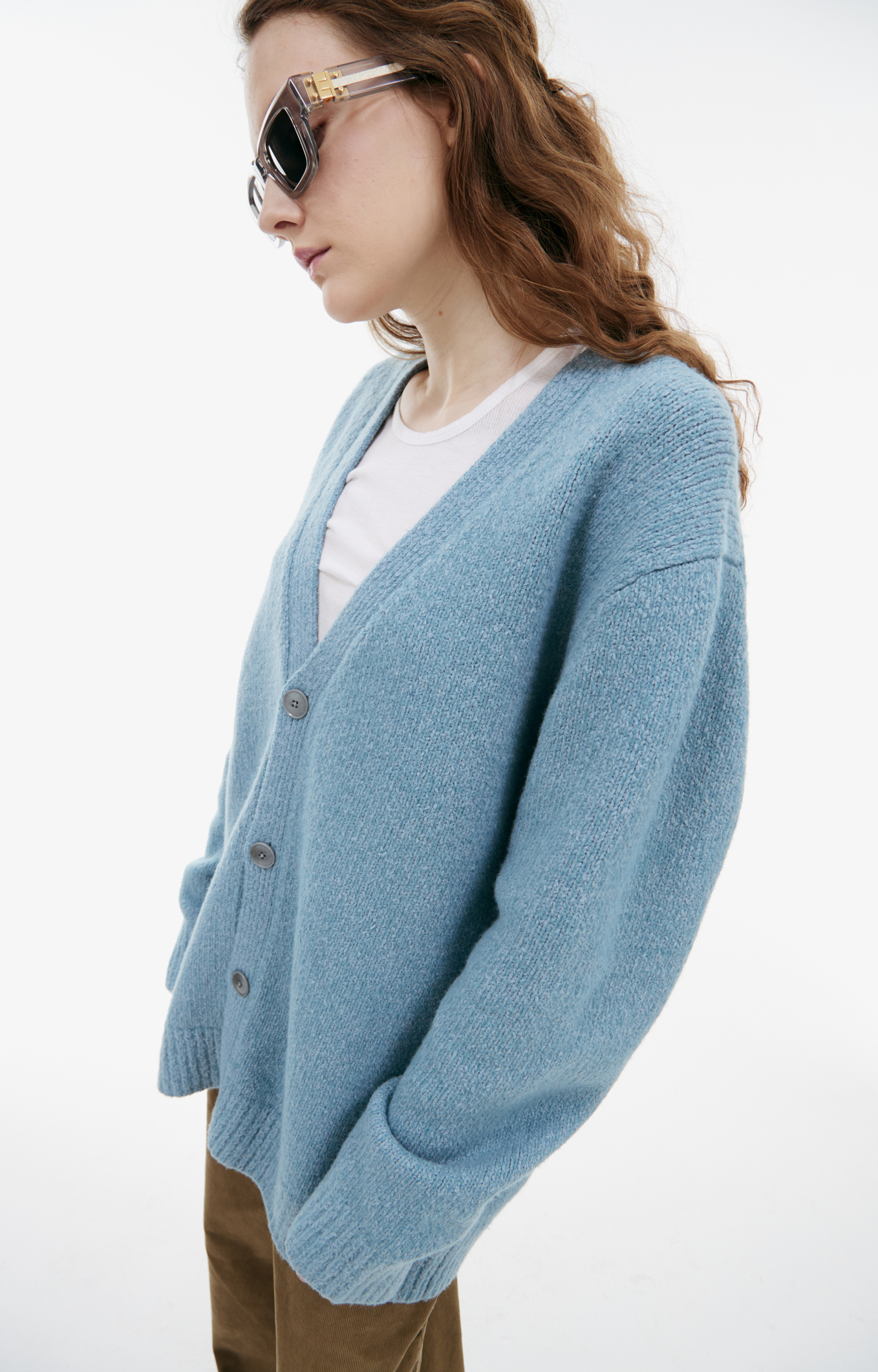 Acne Studios Blue wool cardigan