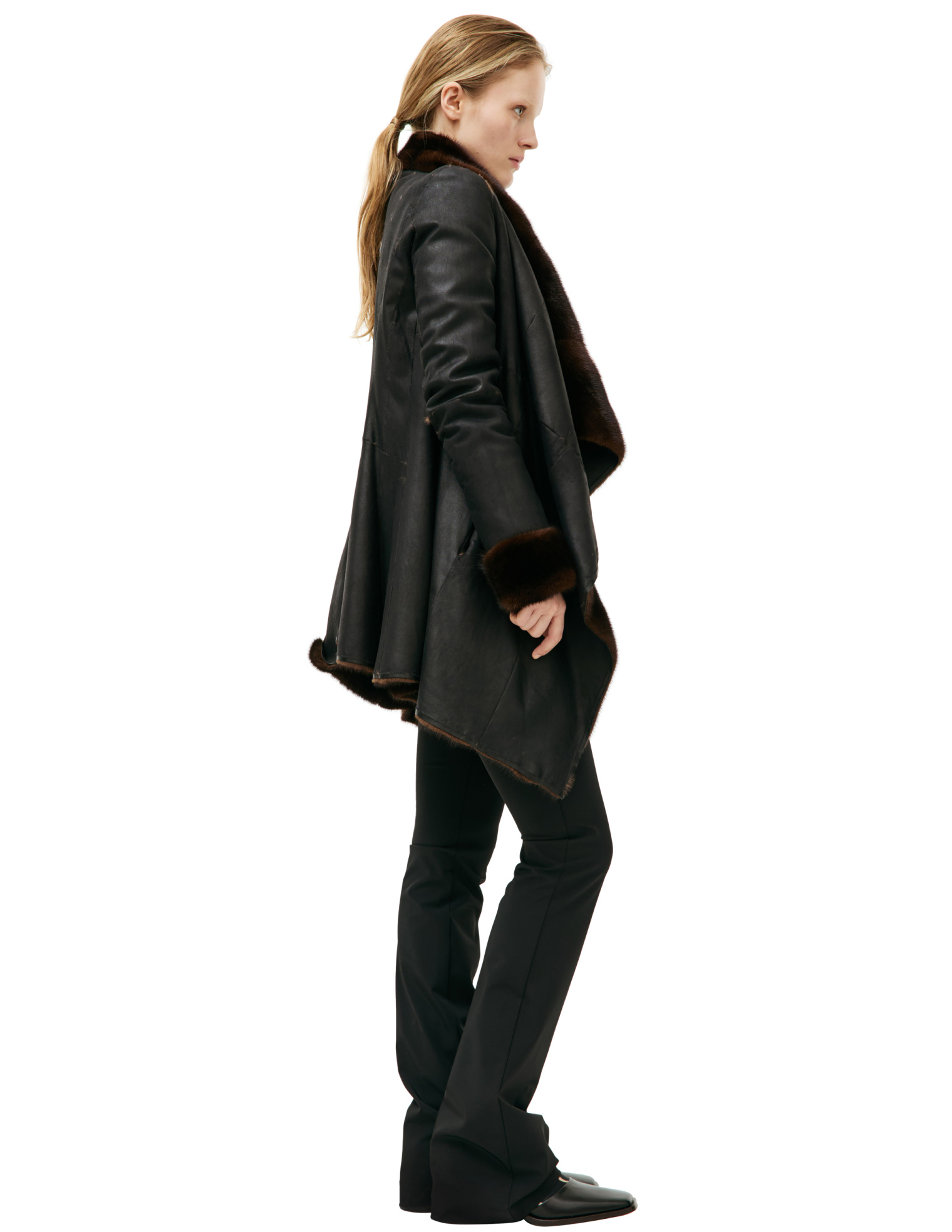HUN Rick Owens Double-faced mink fur coat