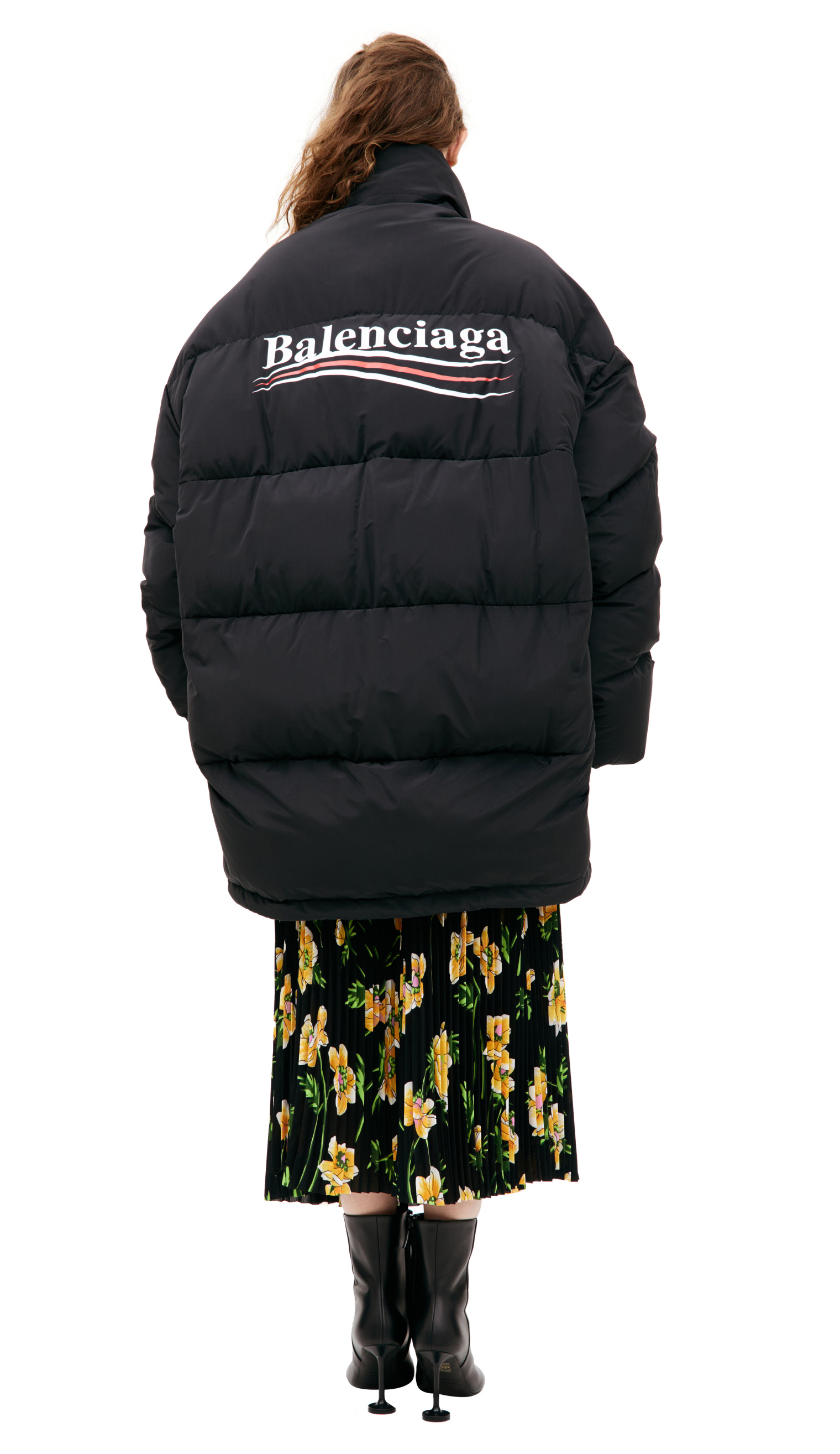 Balenciaga Оверсайз пуховик с логотипом