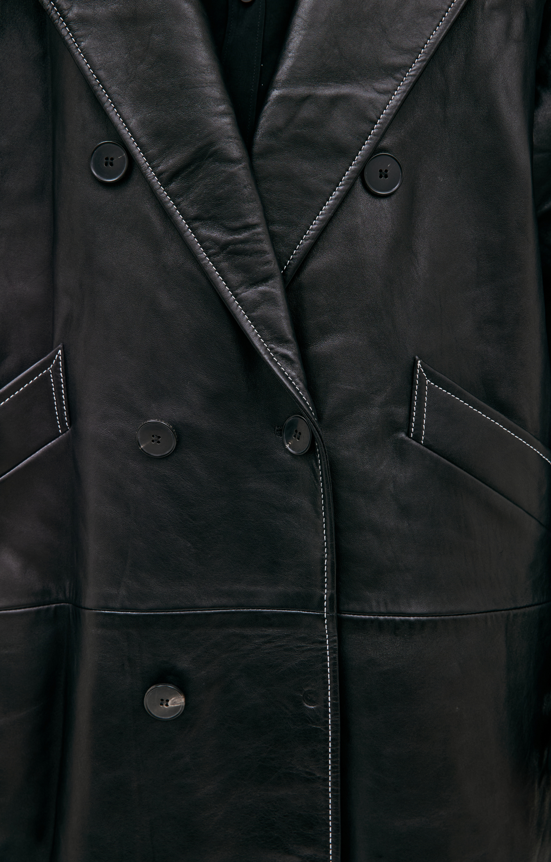 Enfants Riches Déprimés Black leather coat