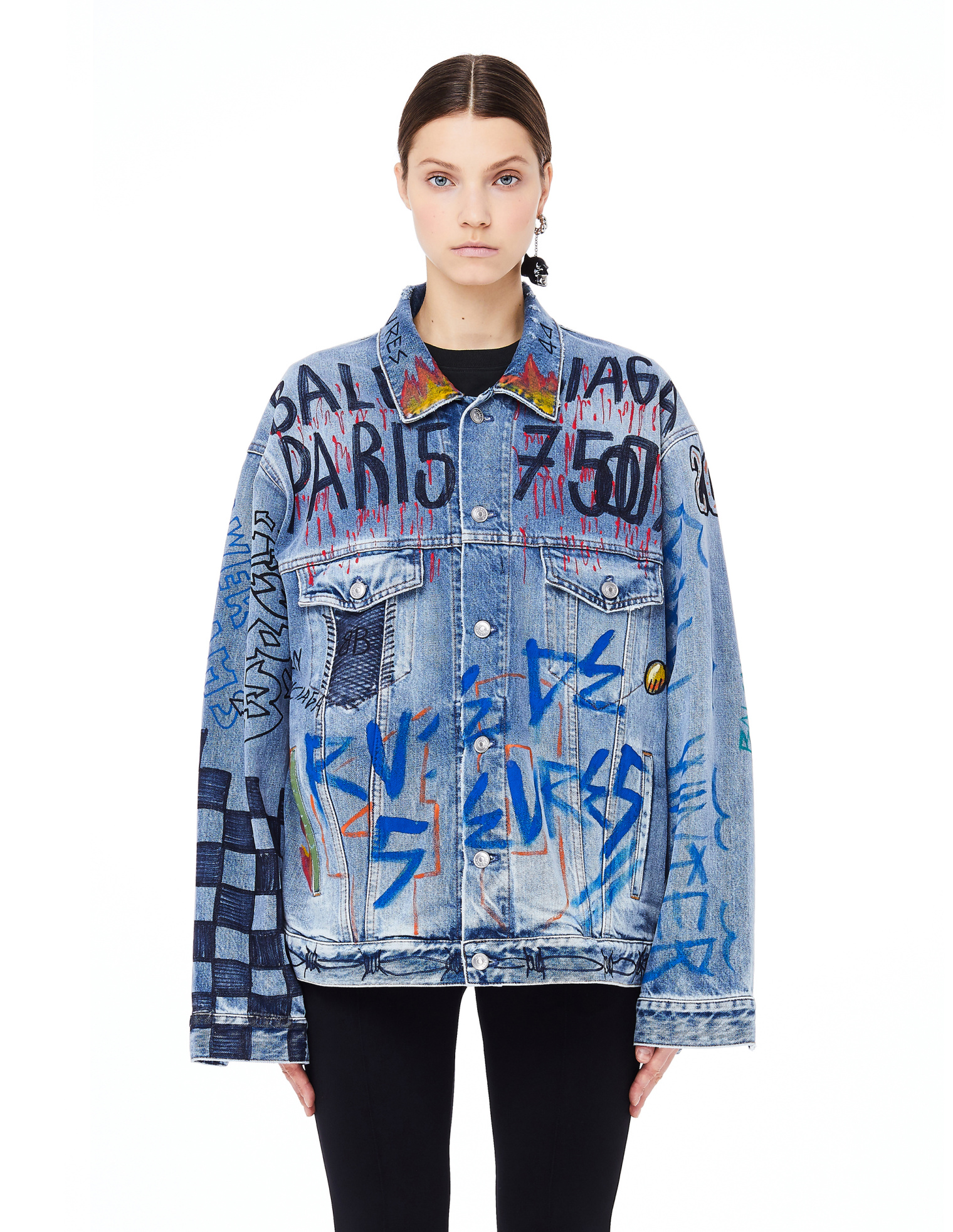 Balenciaga Джинсовая куртка с граффити