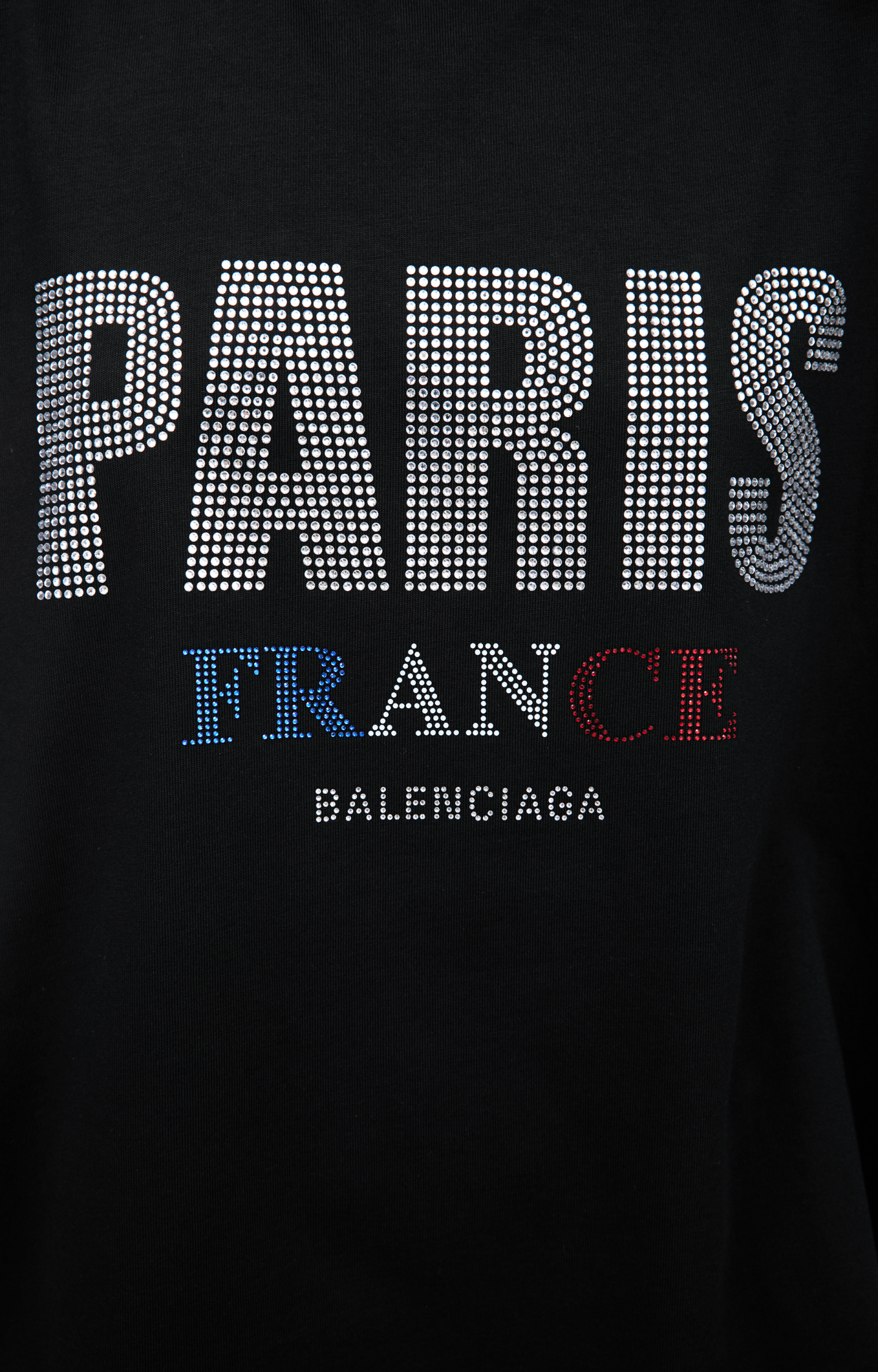 Balenciaga T-shirt with rhinestone logo