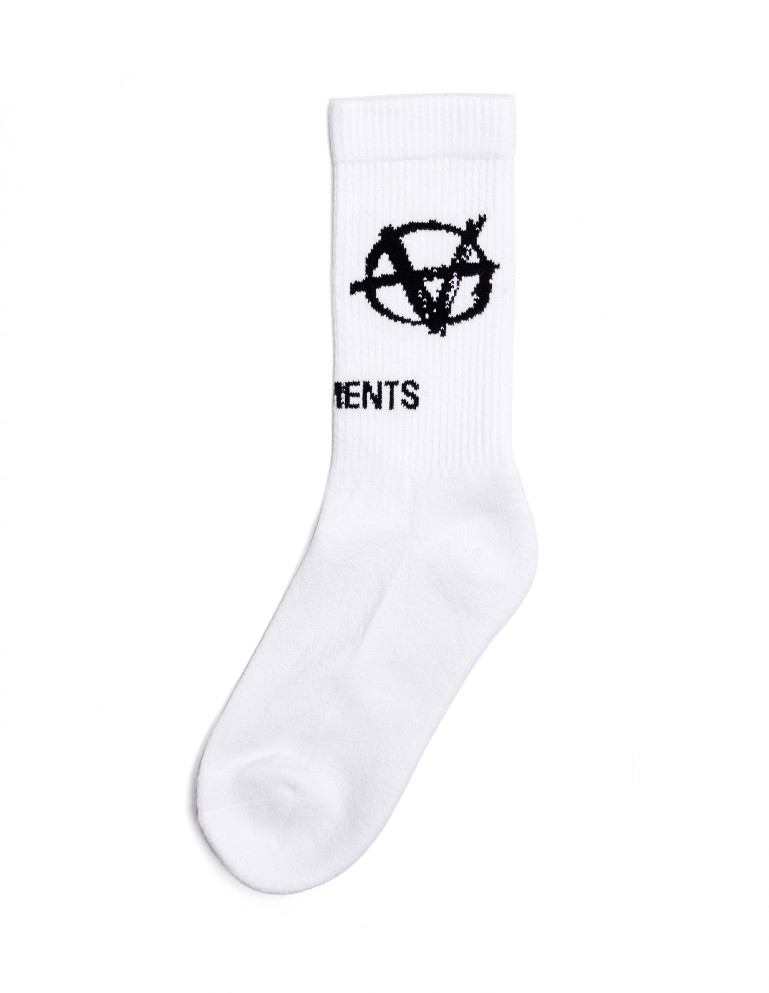 VETEMENTS Хлопковые белые носки с логотипом