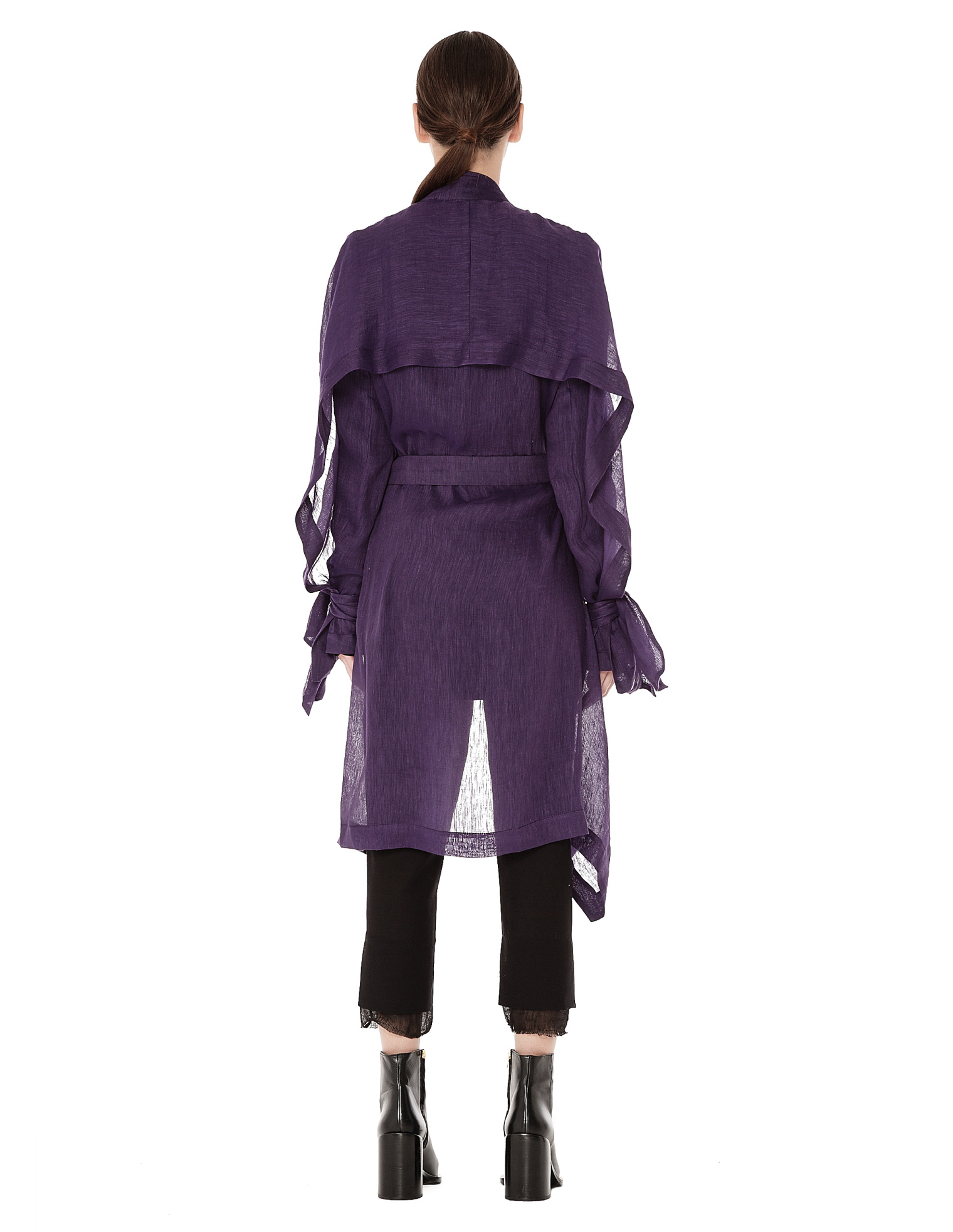 Ann Demeulemeester Linen trenchcoat