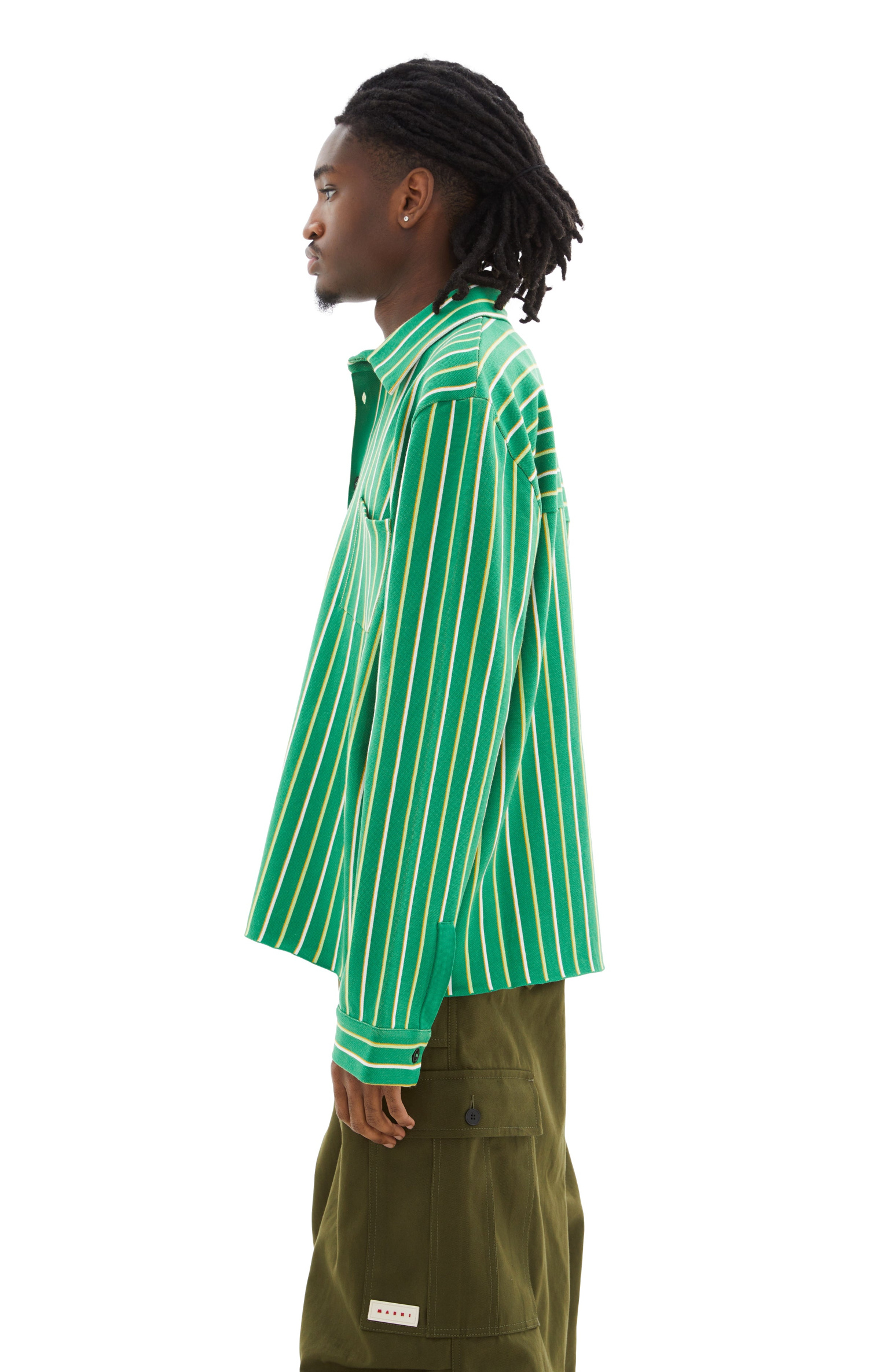 Marni Striped Techno Knit Shirt