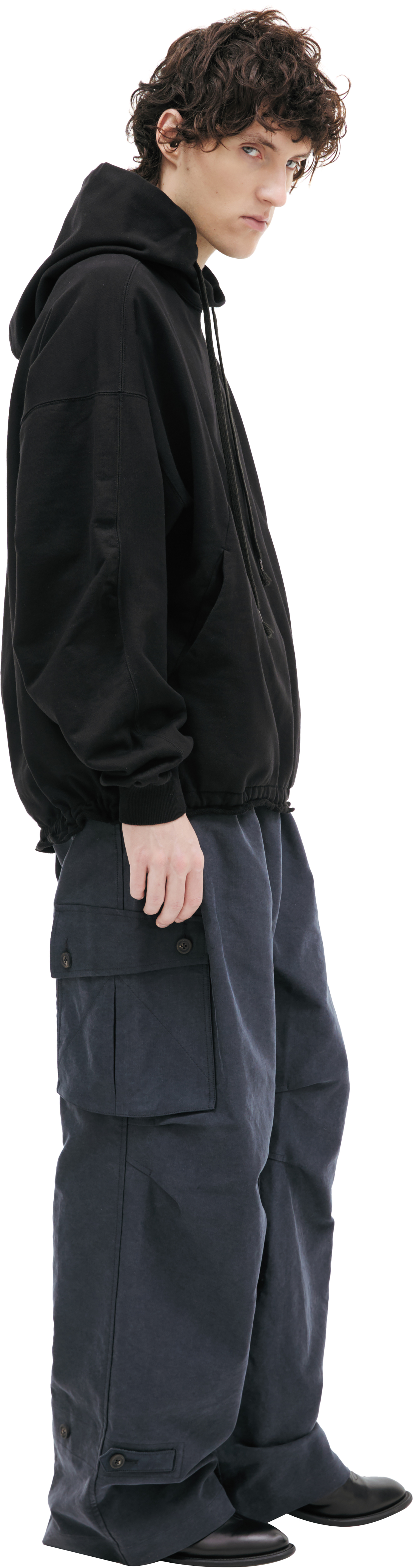 The Viridi-Anne Cotton hoodie with a drawstring