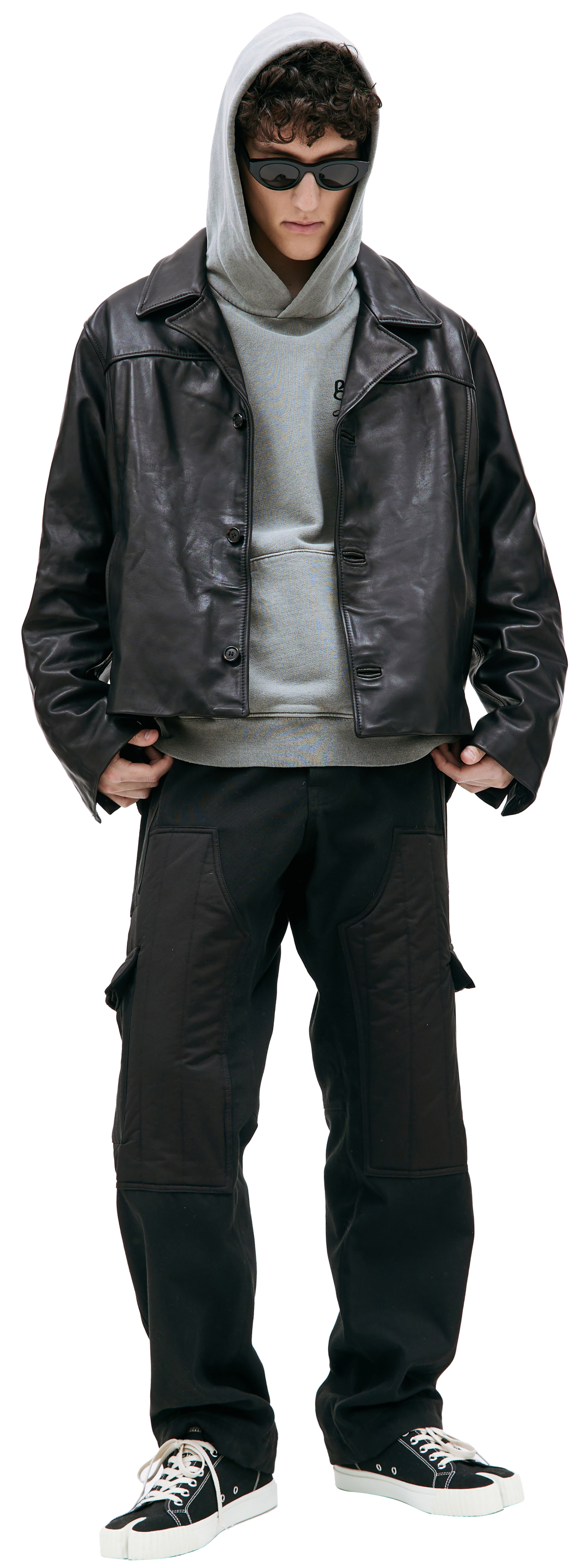 BTFL Leather jacket with buttons