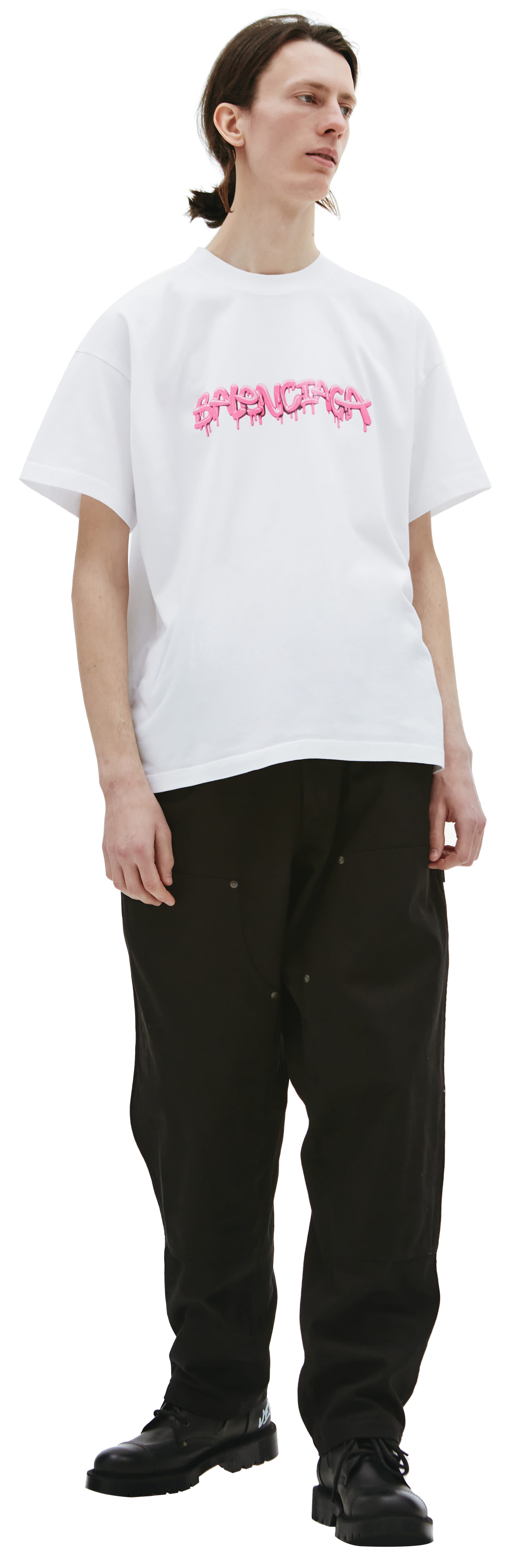 Balenciaga Slime Logo T-Shirt in white