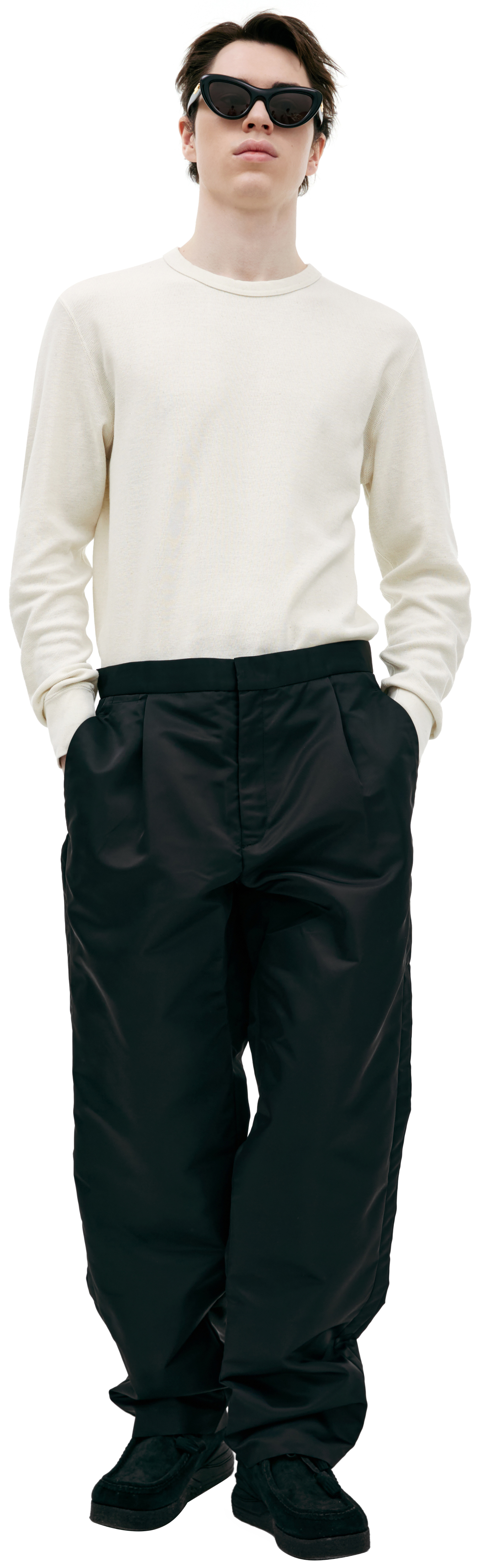 LOUIS GABRIEL NOUCHI Wide trousers with flaps