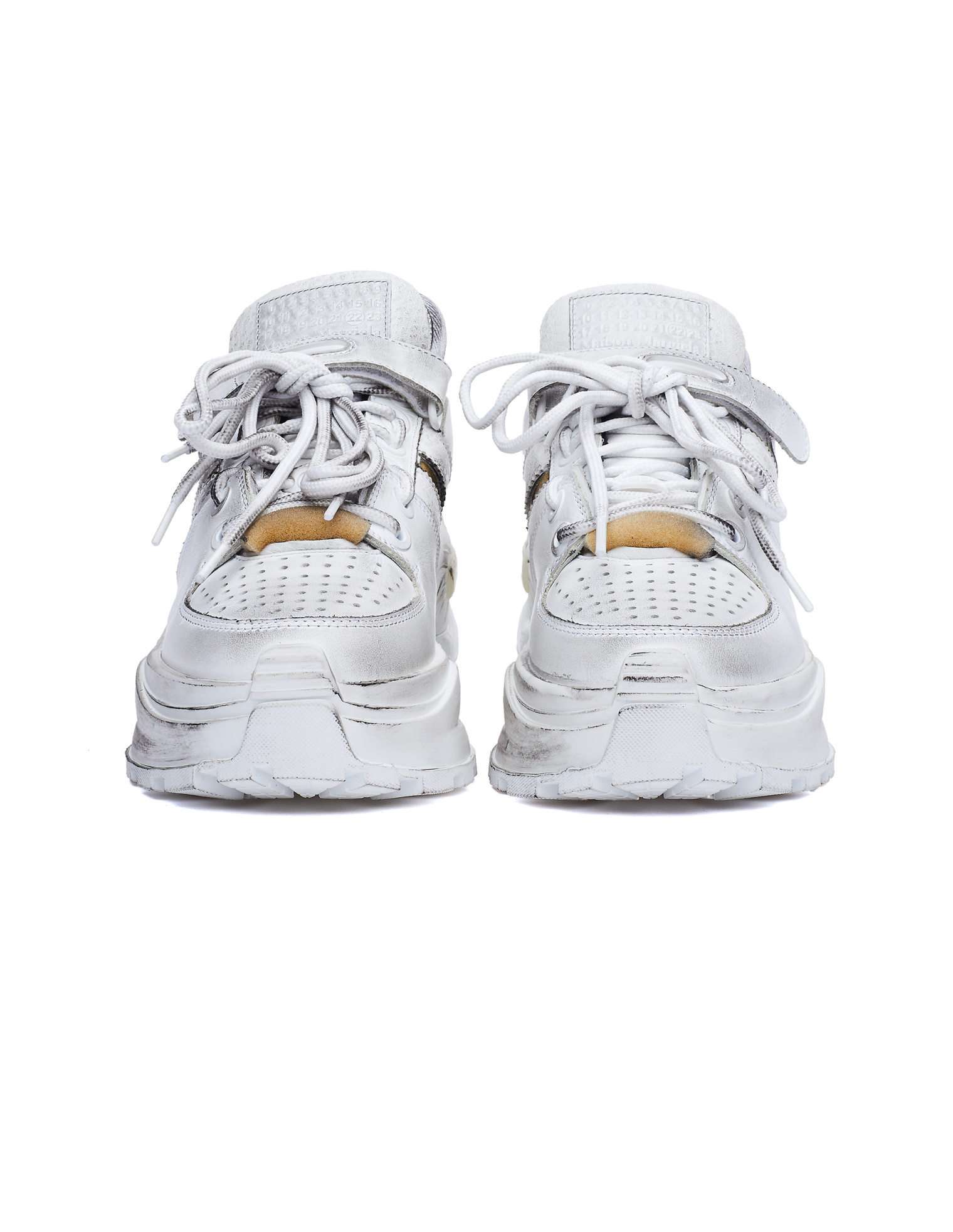 Maison Margiela Retro Fit White Leather Sneakers