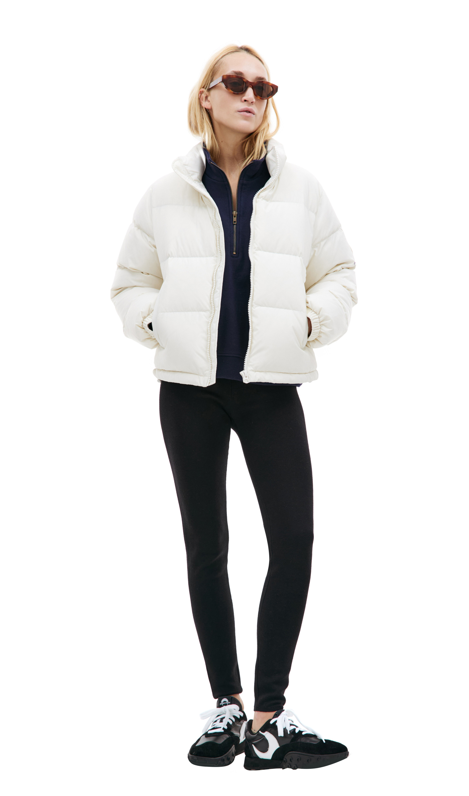 SPORTY & RICH Logo down jacket