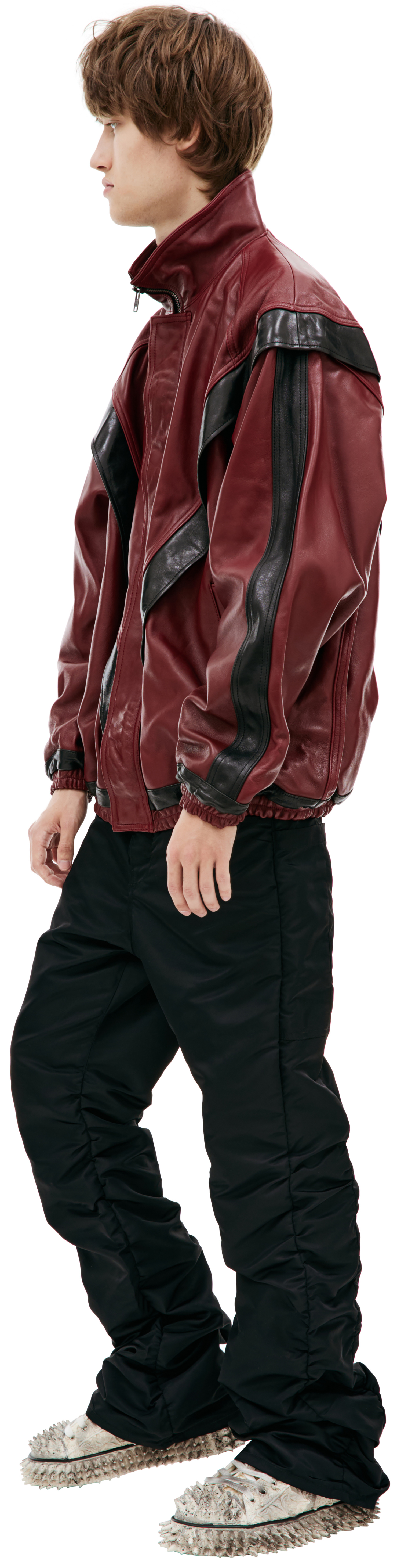 Doublet Leather jacket with high collar