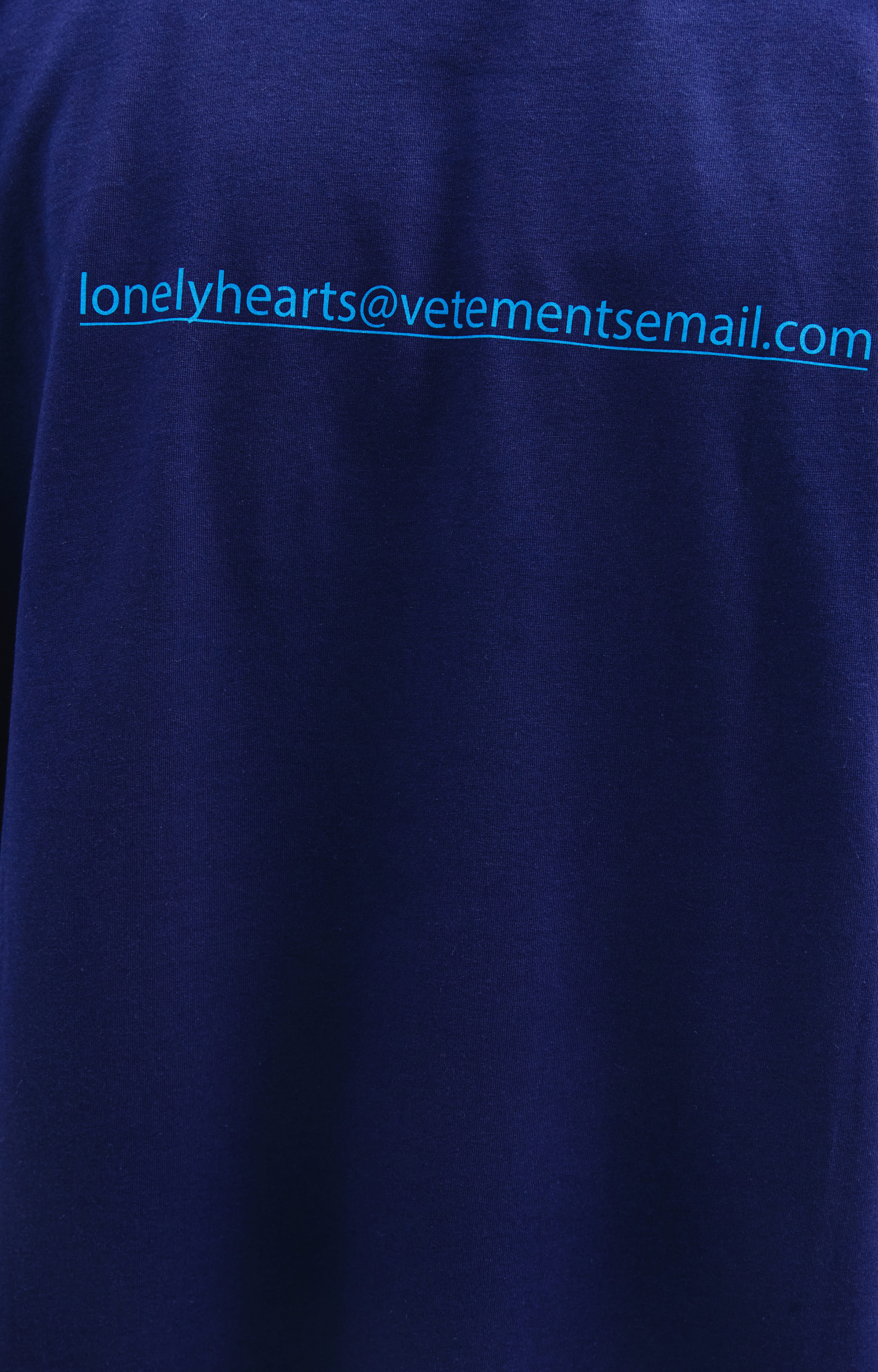 VETEMENTS Single Mingle navy printed t-shirt