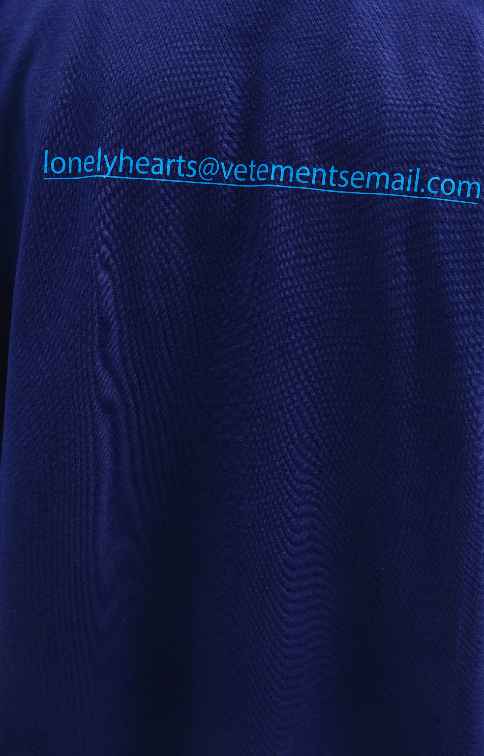 VETEMENTS Single Mingle navy printed t-shirt