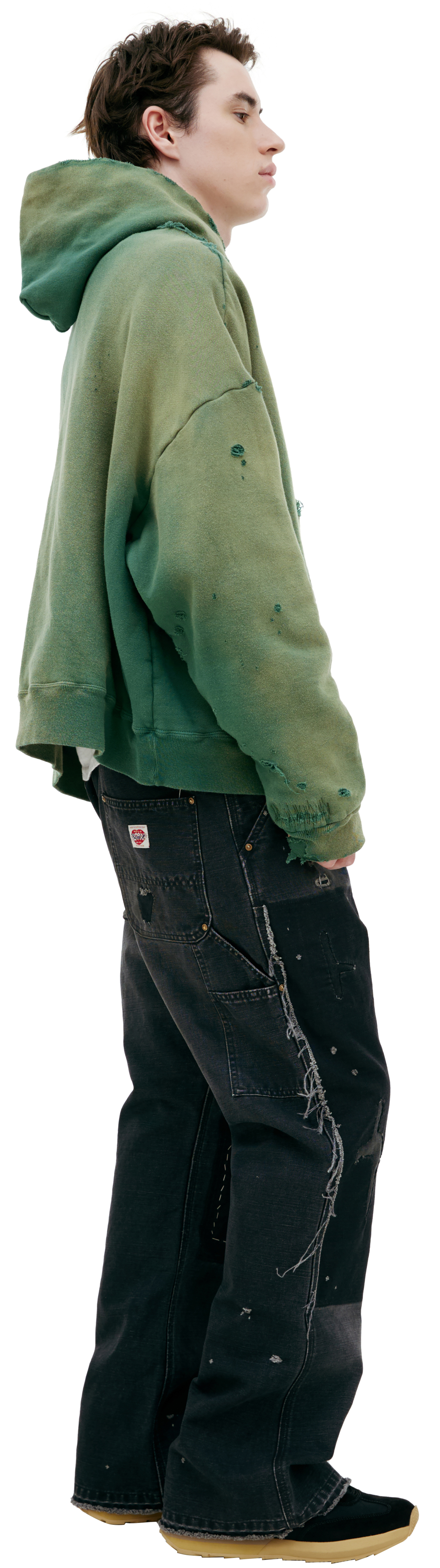 Saint Mxxxxxx Green hoodie with zipper