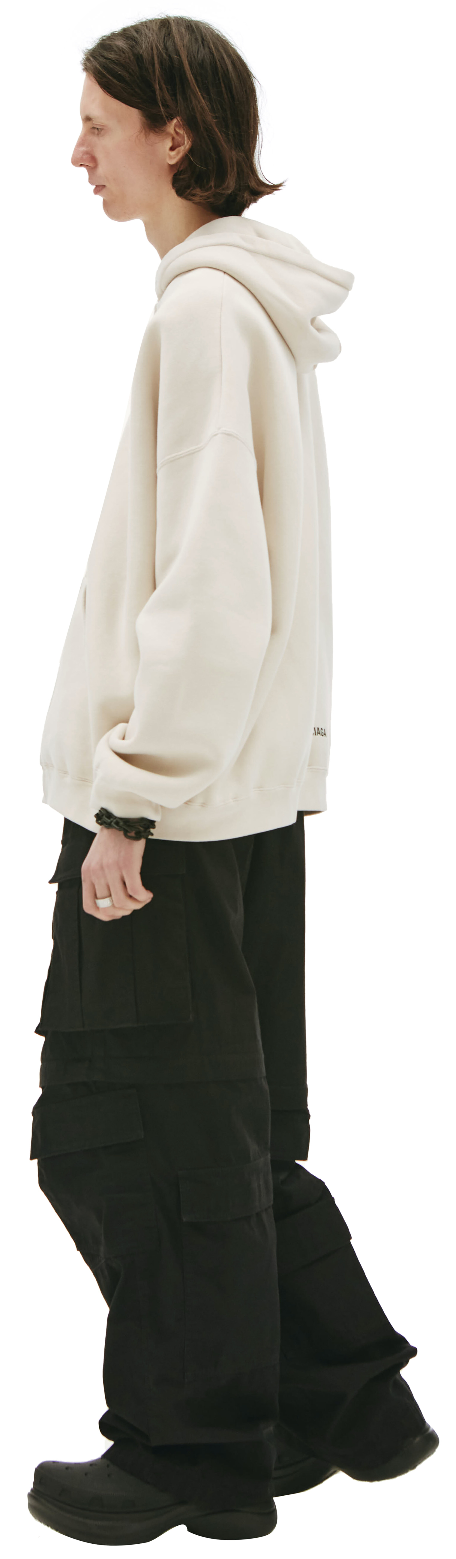 Balenciaga Zip-Up Hoodie In Beige