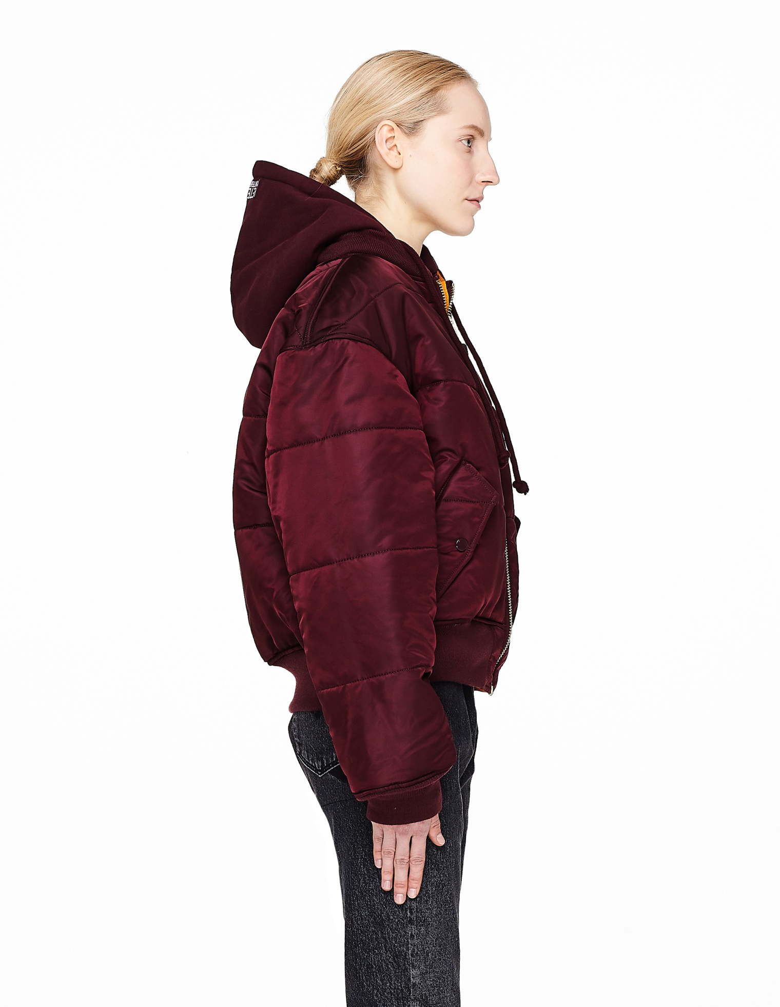 VETEMENTS Бордовый двусторонний бомбер с капюшоном