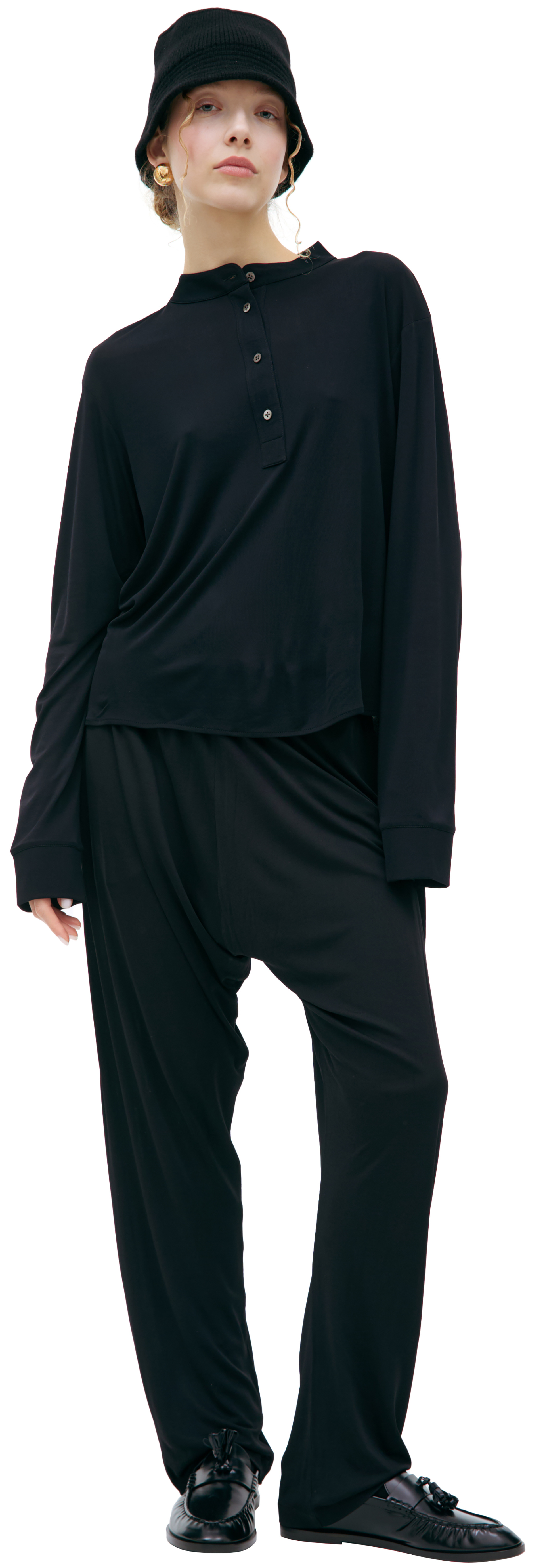 The Row Black button-down longsleeve