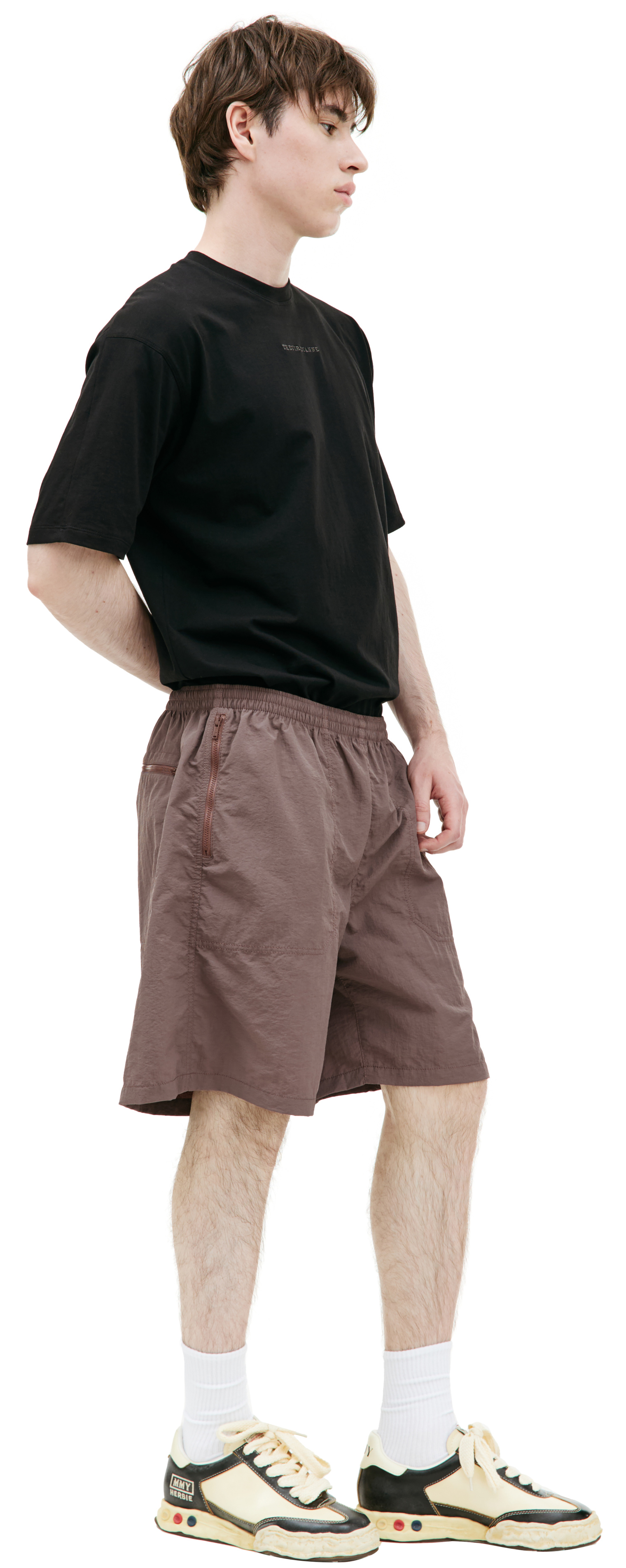 Undercover Brown nylon shorts