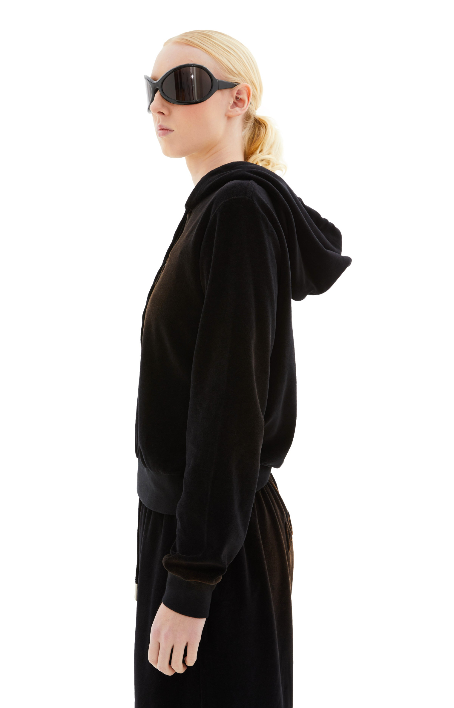 Acne Studios Velour Hooded Sweater