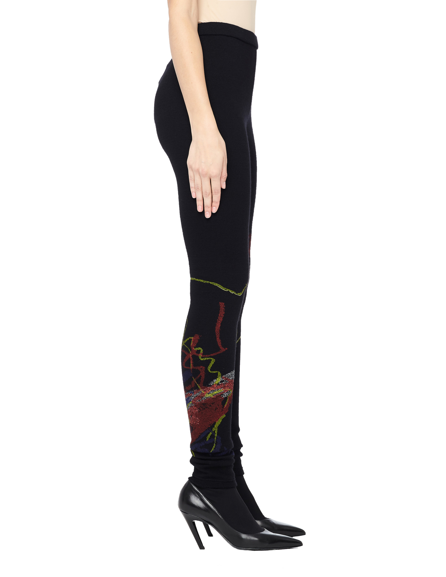 Yohji Yamamoto Printed wool leggings