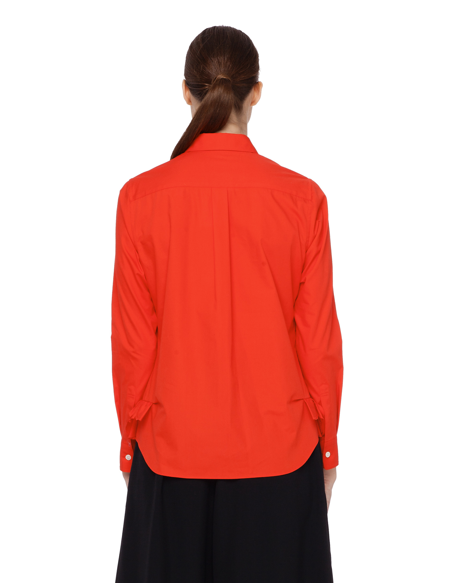 Comme des Garcons CdG Red ruffled cotton shirt