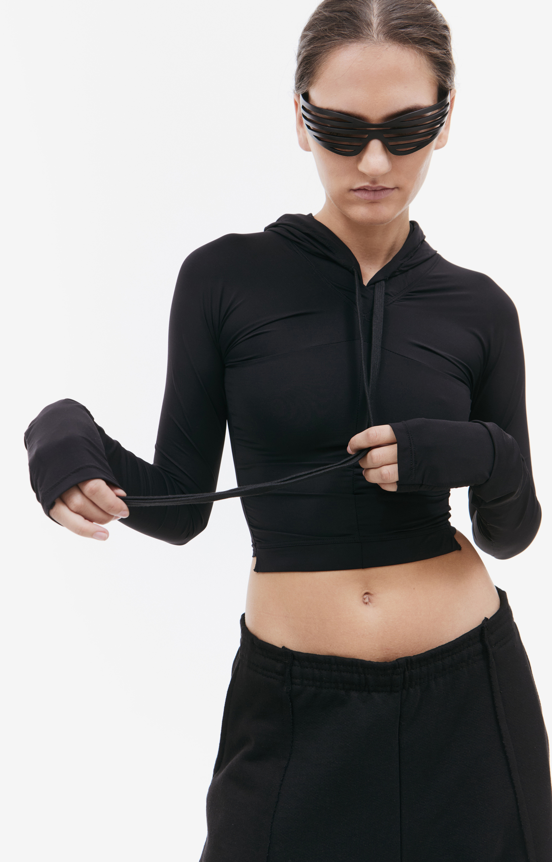 PROTOTYPES Black leggings hoodie