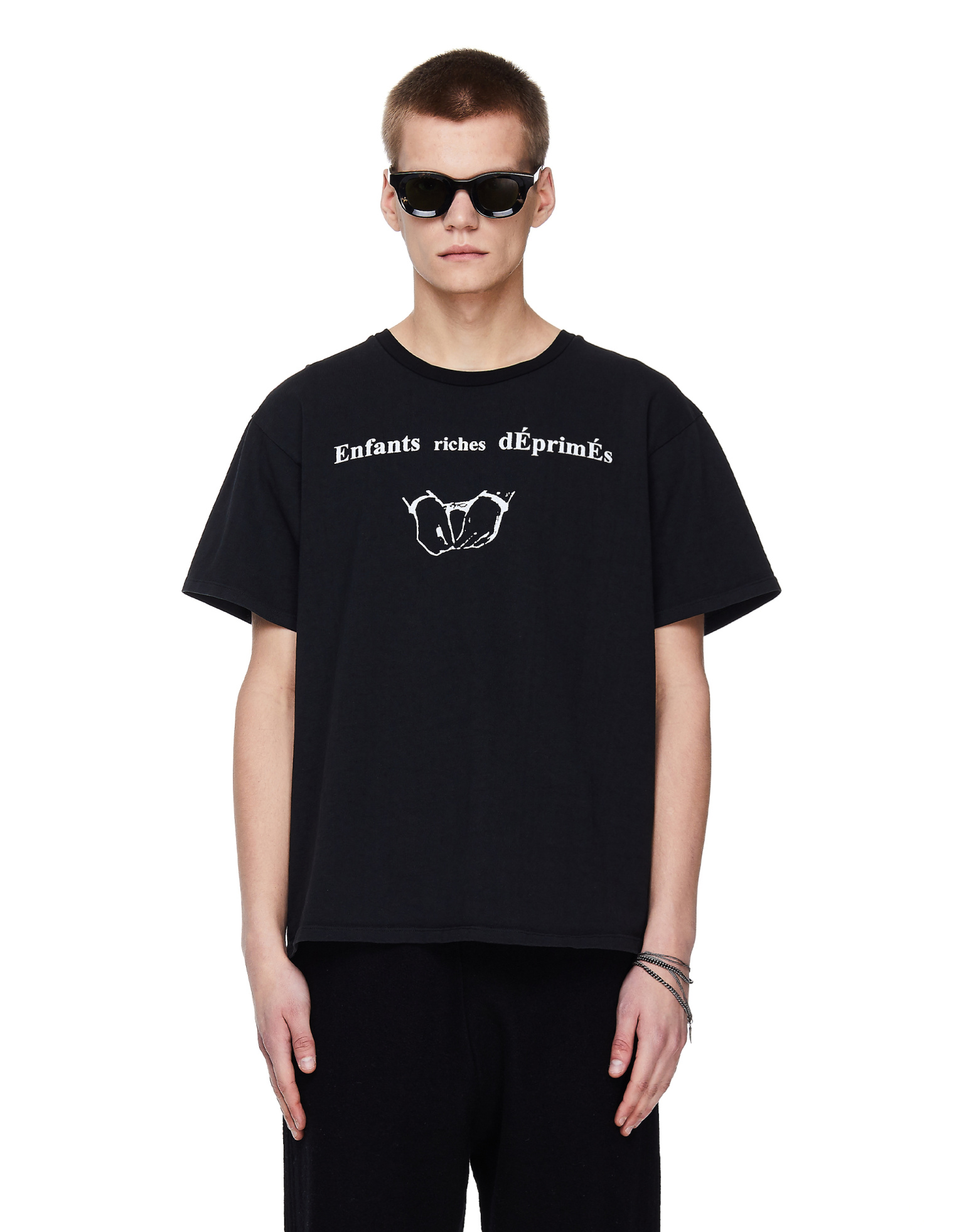 ENFANTS RICHES DÉPRIMÉS erd ブラックTシャツ 154d9a86-3917-4e41-bba1-